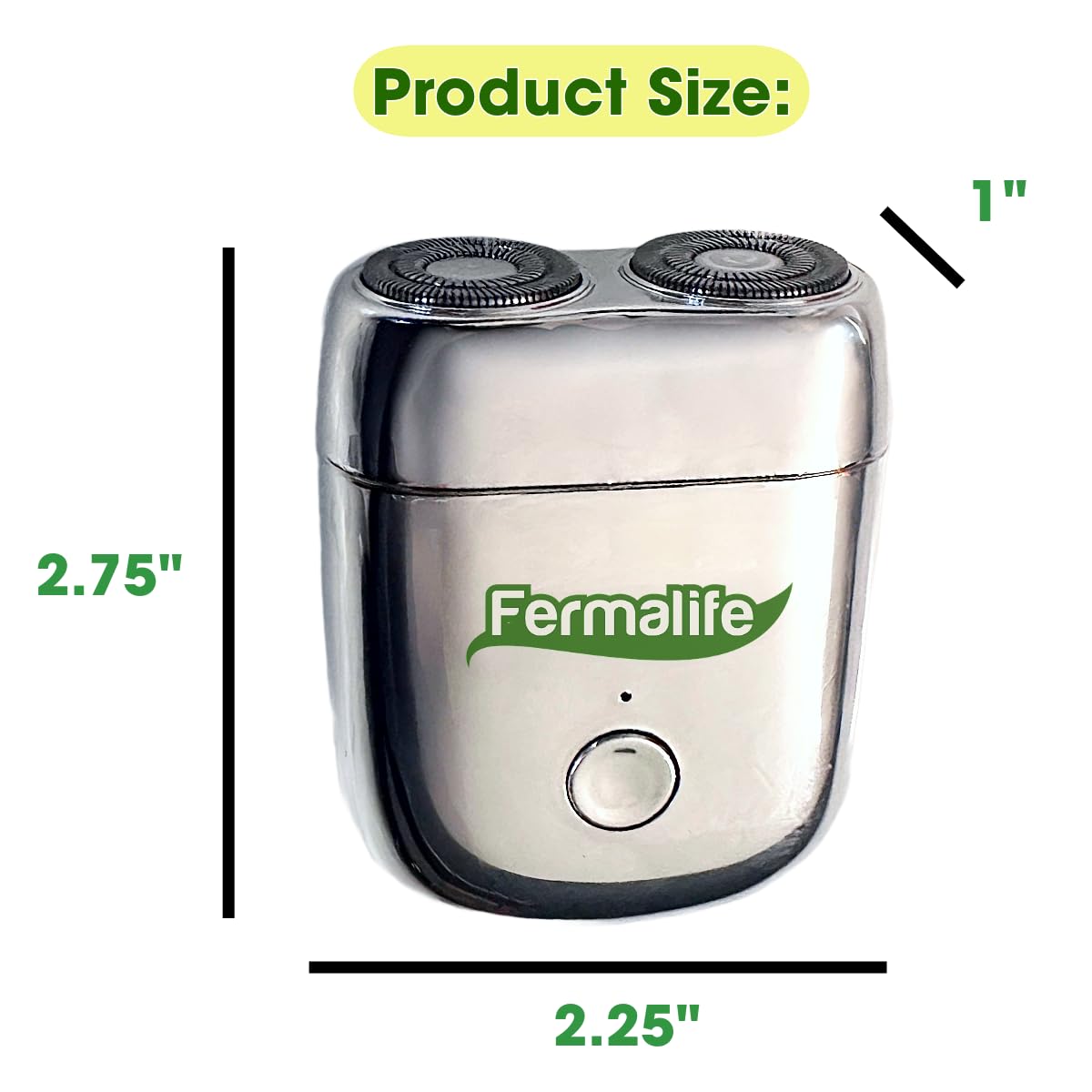 Fermalife Mini Electric Shaver, Usb C Rechargeable, Magnetic Dual Head Portable Shaver For Men, Waterproof Travel Razor, Quick W