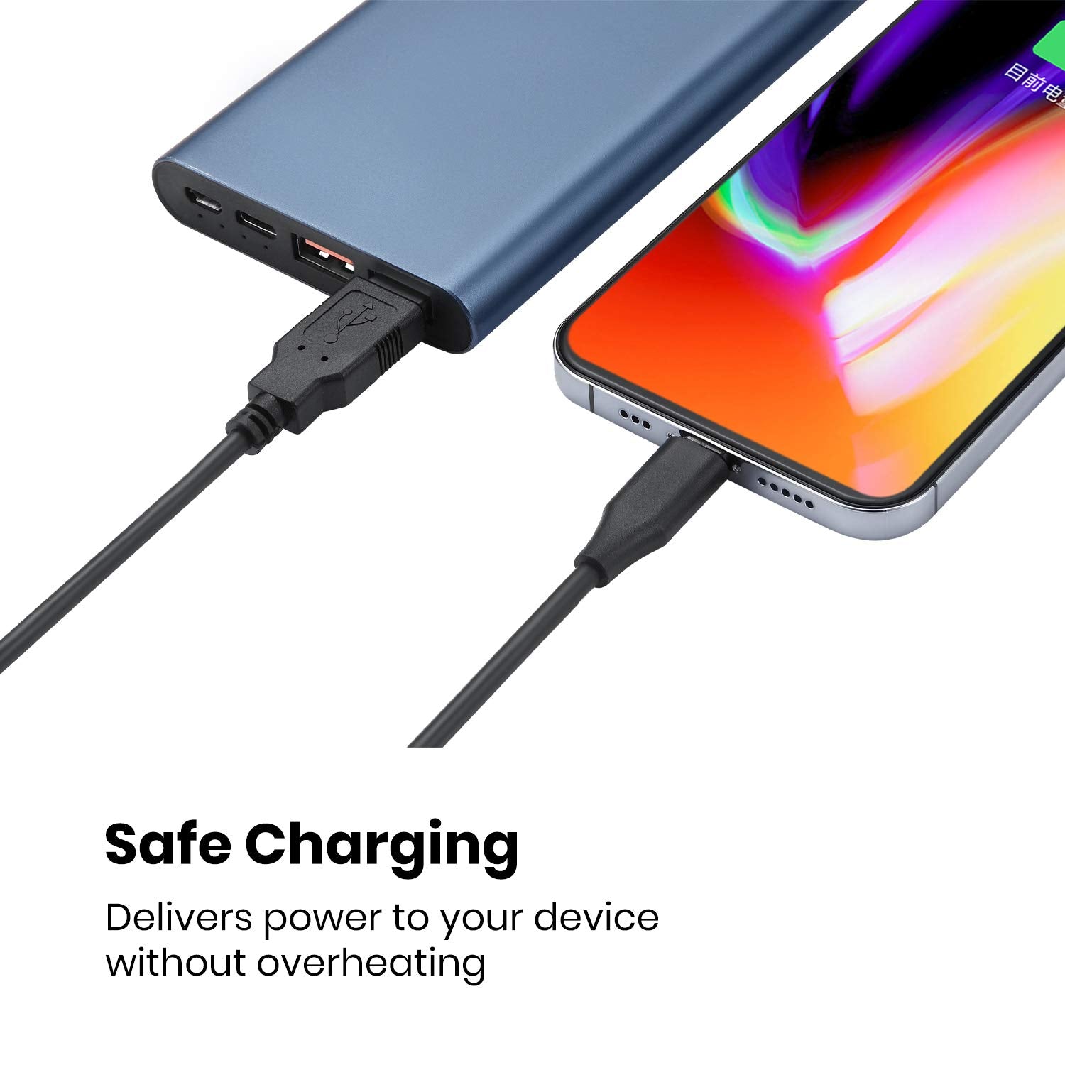 Perixx Peripro 406 Usb Type C Male To Usb A Male 3 Ft Cable   Usb2.0 Spec For Smartphones, Tablets, Laptop, And Desktops   Black