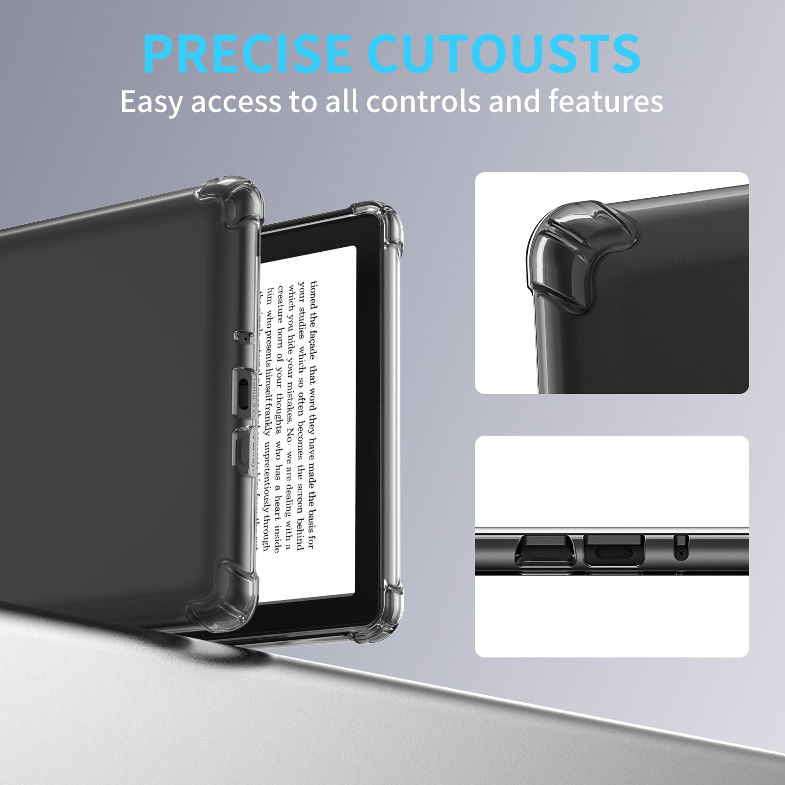 Clear Case For 6.8'' All New Kindle Paperwhite 11Th Generation 2021 & Signature Edition Tpu Back Cover, Ultra Slim Clear Soft Fl