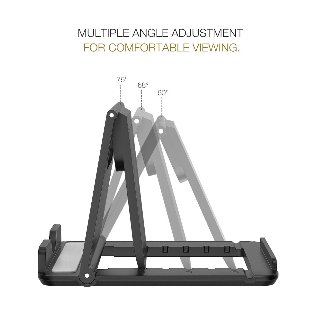 MoKo [2 Pack] Phone/Tablet Stand, Foldable Holder Fit with iPhone 11 Pro Max/11 Pro/11, iPhone Xs/Xs Max/Xr/X, iPhone SE 2020, iPad Pro 11 2020/10.2/Air 3/Mini 5, Galaxy S20 6.2', White + Black