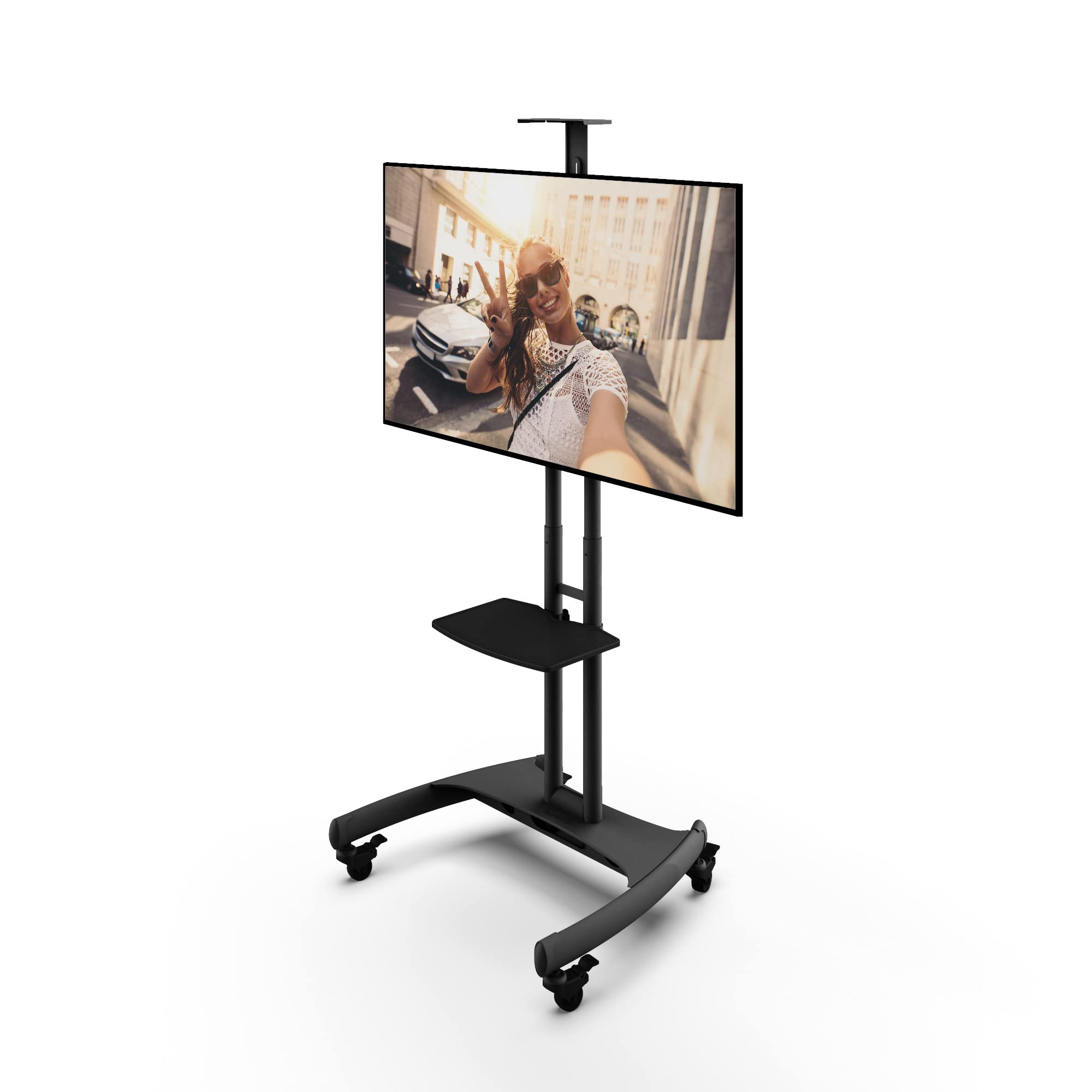 Rolling Av Cart For 65'' Tvs|The Mtm65Pl Provides A Safe Way Of Maneuvering Your Tv Around Any Home Or Office Setting. Its Steel