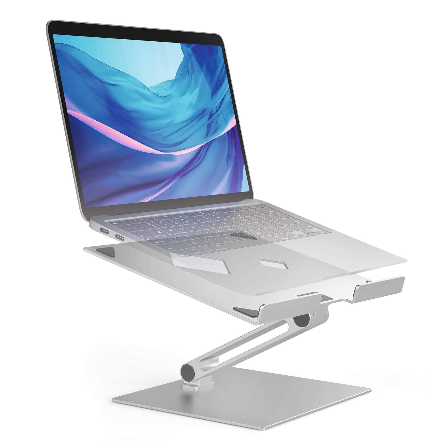 Durable Folding Adjustable Laptop Stand - Ergonomic Universal Laptop Computer Riser for Desk, Portable Laptop Stand Folds for Ea