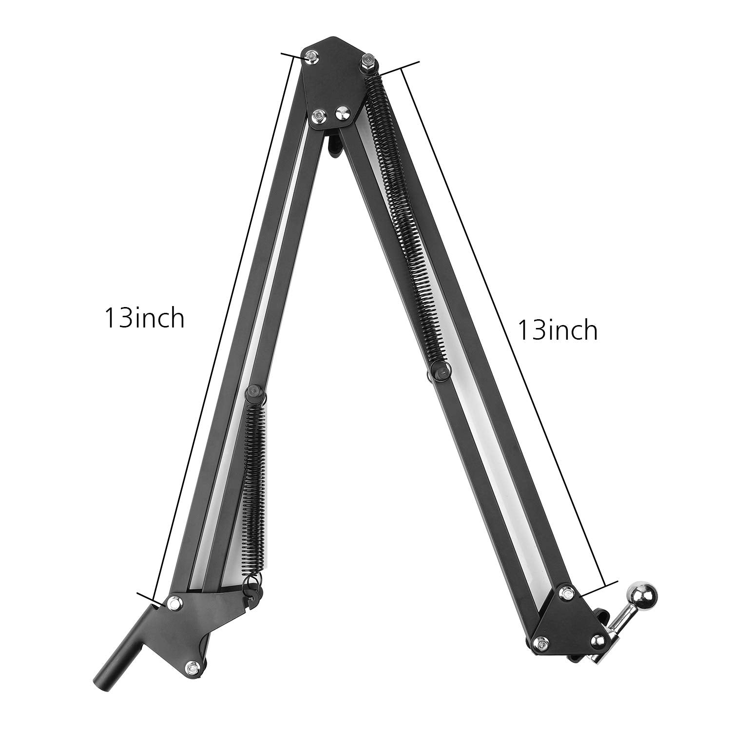 Chromlives Phone Overhead Video Stand Articulating Arm Phone Mount Overhead Table Top Mount Flexible 360 Rotation Cell Phone Cli