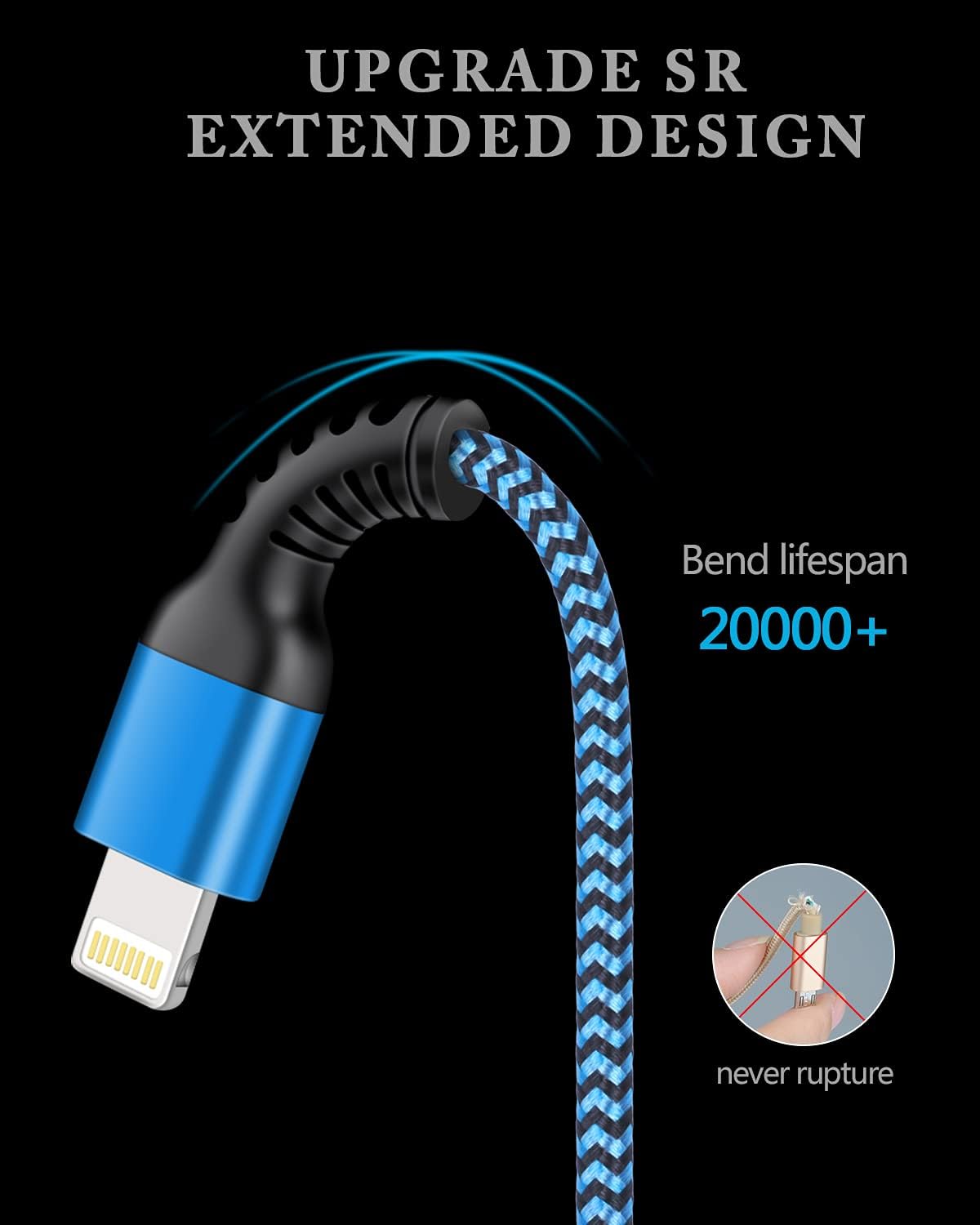 Short Iphone Charger Cord, Usb A To Lightning Cable 1Ft/2Pcs [Apple Mfi Certified] Braided Fast Charging Wire Data Line For Ipho