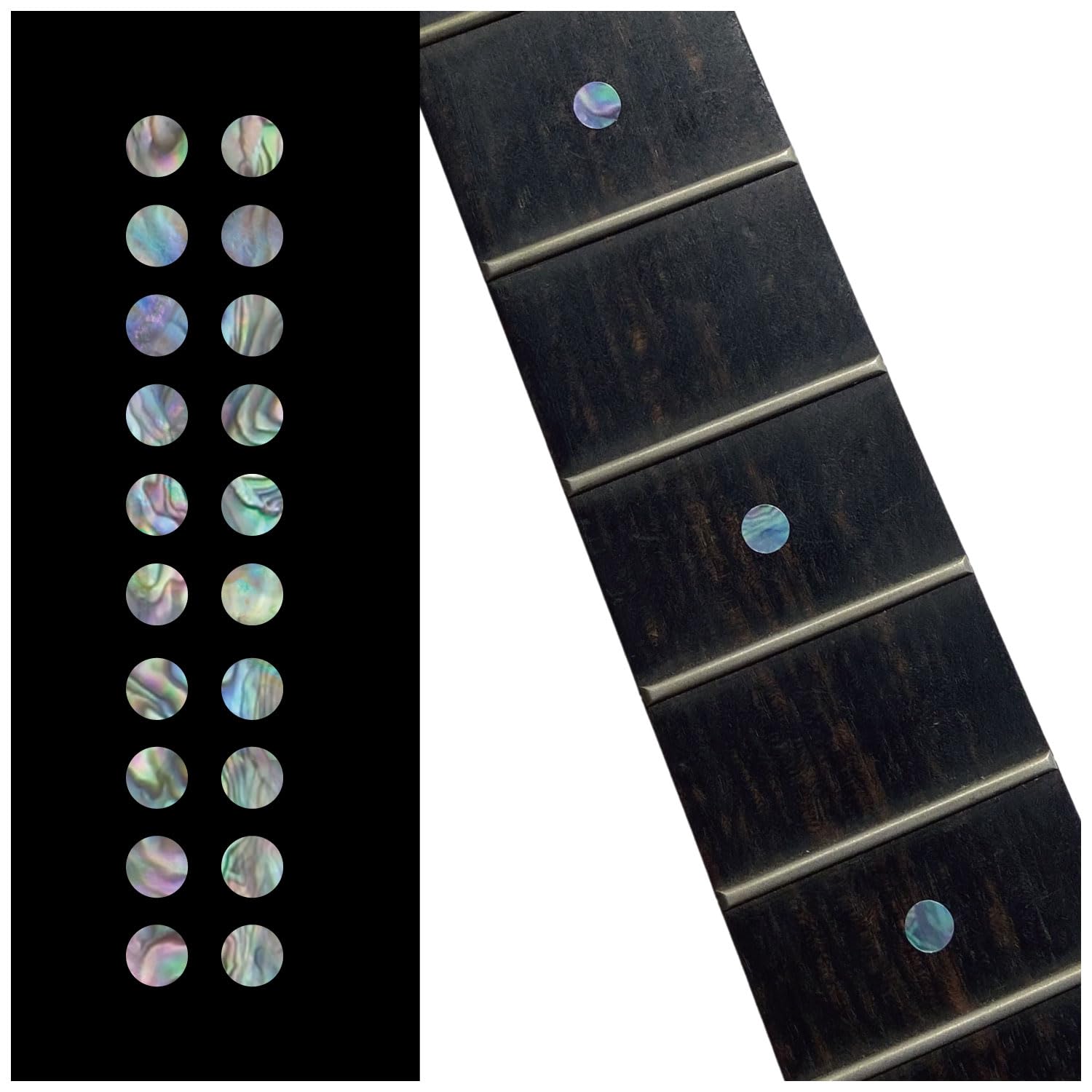 Inlaystickers 1/4(6.35mm) Dot Fret Markers - Abalone-Mix