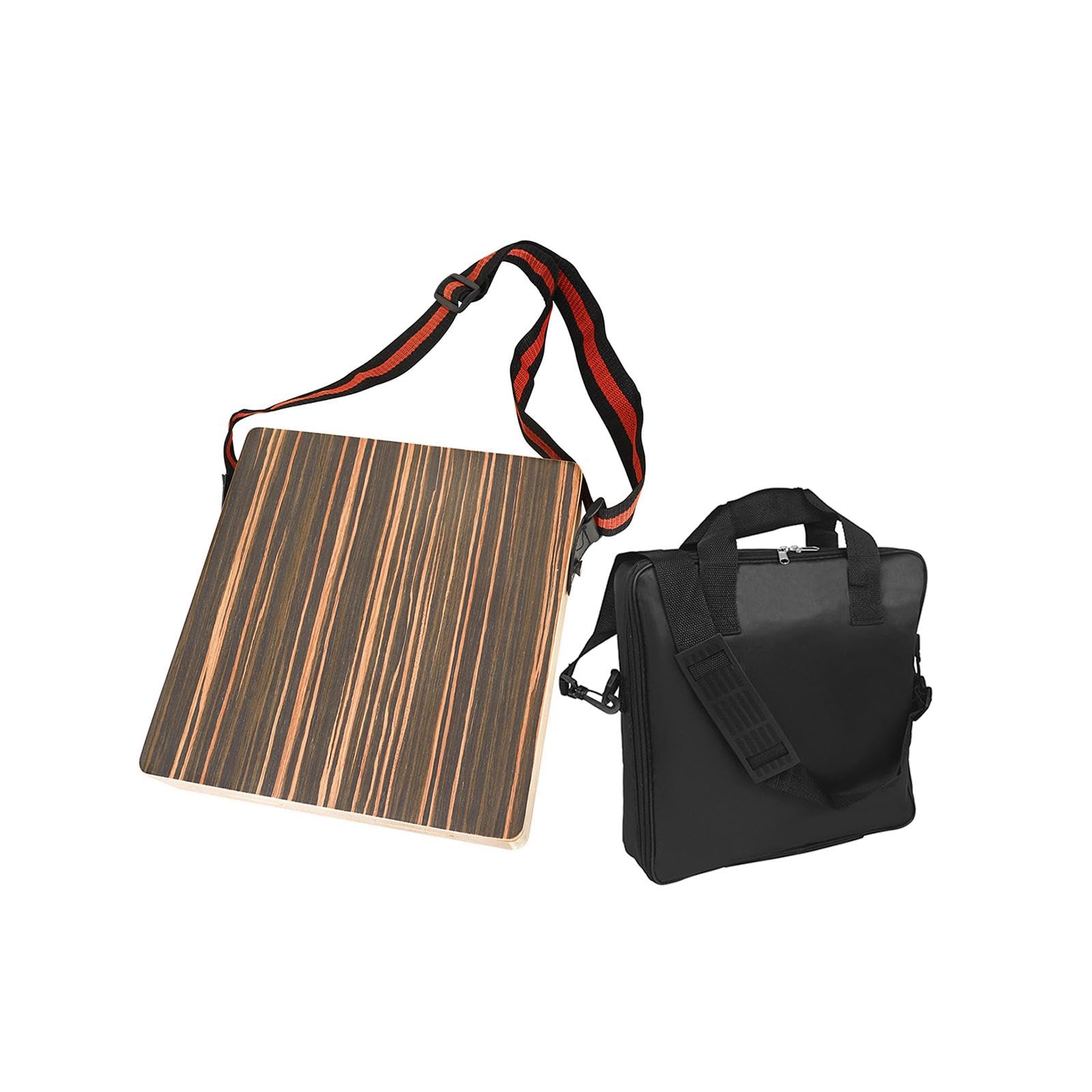 THE STYLE SUTRA Portable Cajon Drum Percussion Musical Instrument Wood with Adjustable Strap with bag