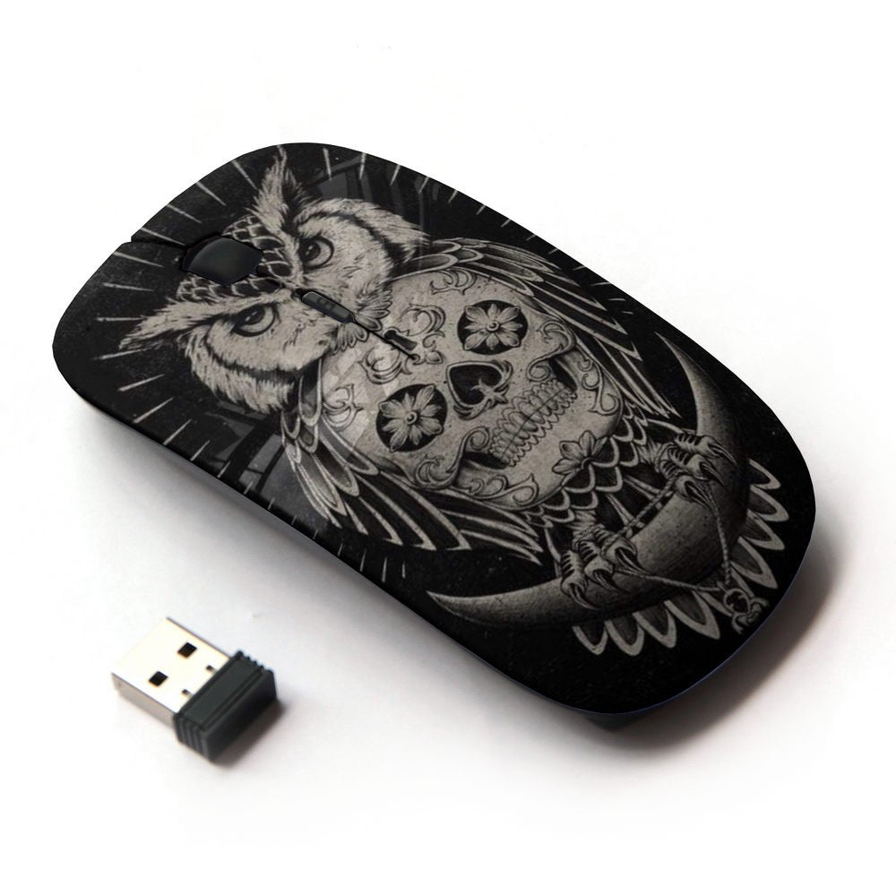 KOOLmouse Wireless Optical Mouse Black Ergonomic Slim USB Nano Receiver ...