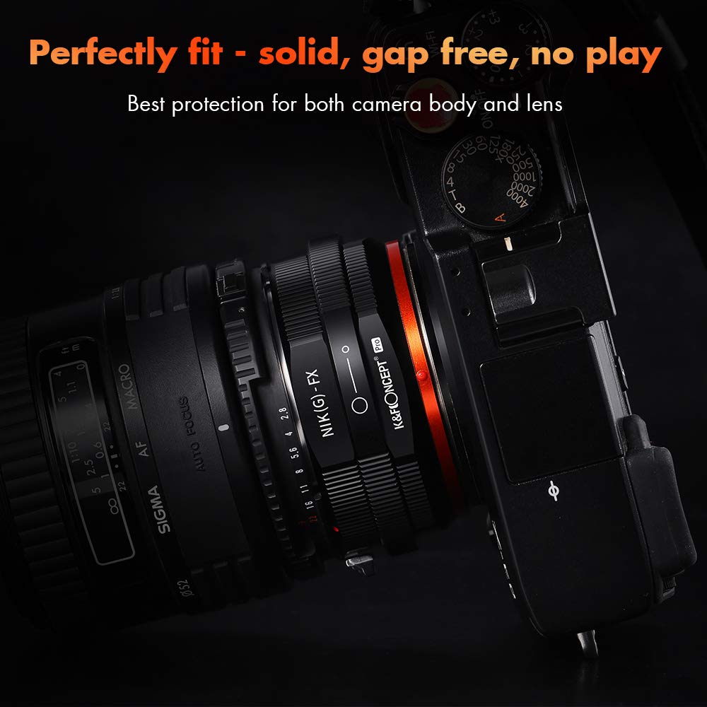K&F Concept Lens Mount Adapter Compatible For Nikon G/F/Ai/Ais/D/Af S Mount Lens To Fujifilm Fuji X Series X Fx Mount Cameras With Matting Varnish Design For Fuji Xt2 Xt20 Xe3 Xt1 X T2