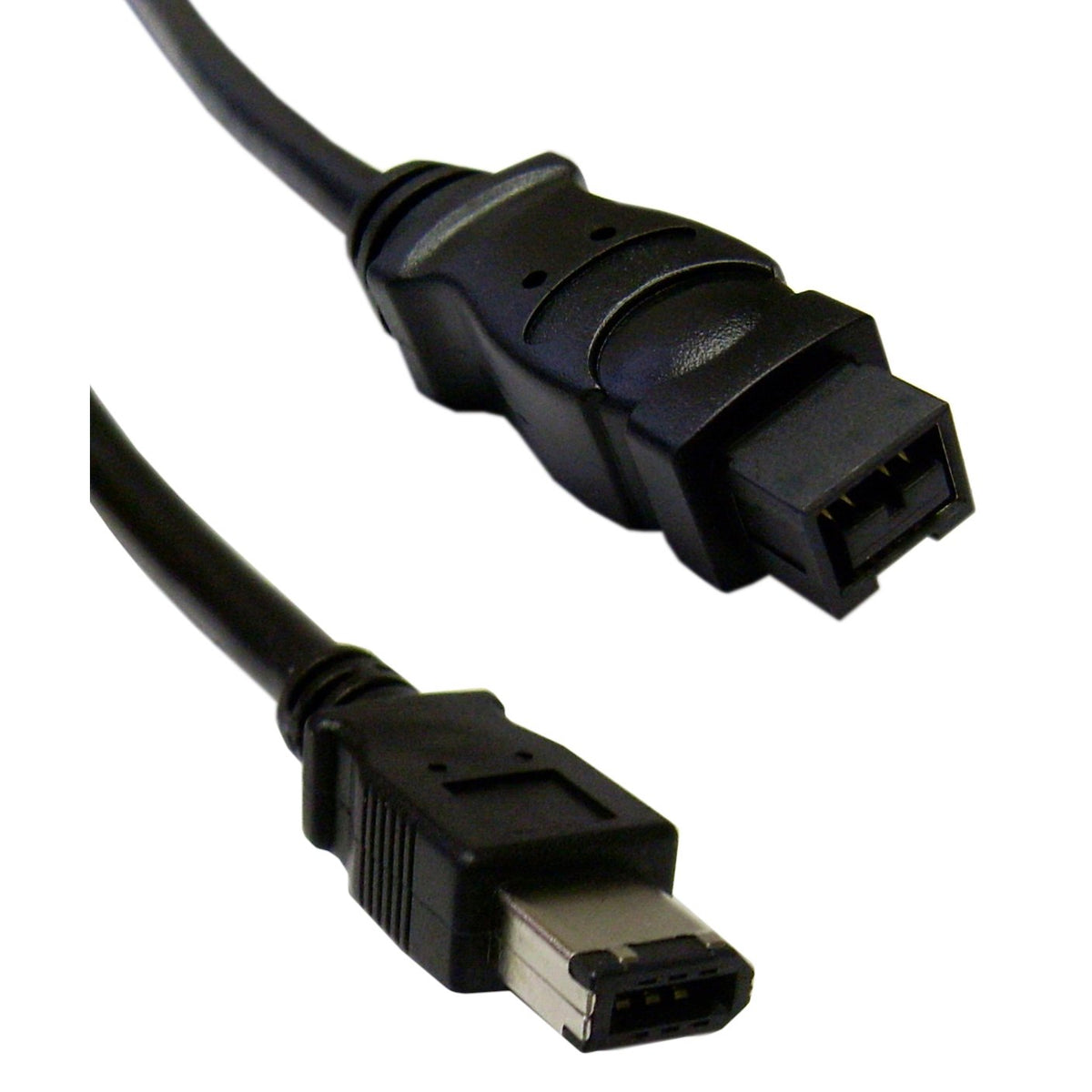 Cablewholesale Firewire 400 6 Pin To 9 Pin Cable, Male To Male Ilink Dv Cable, 9 Pin/6 Pin Ieee 1394A, Black, 6 Feet