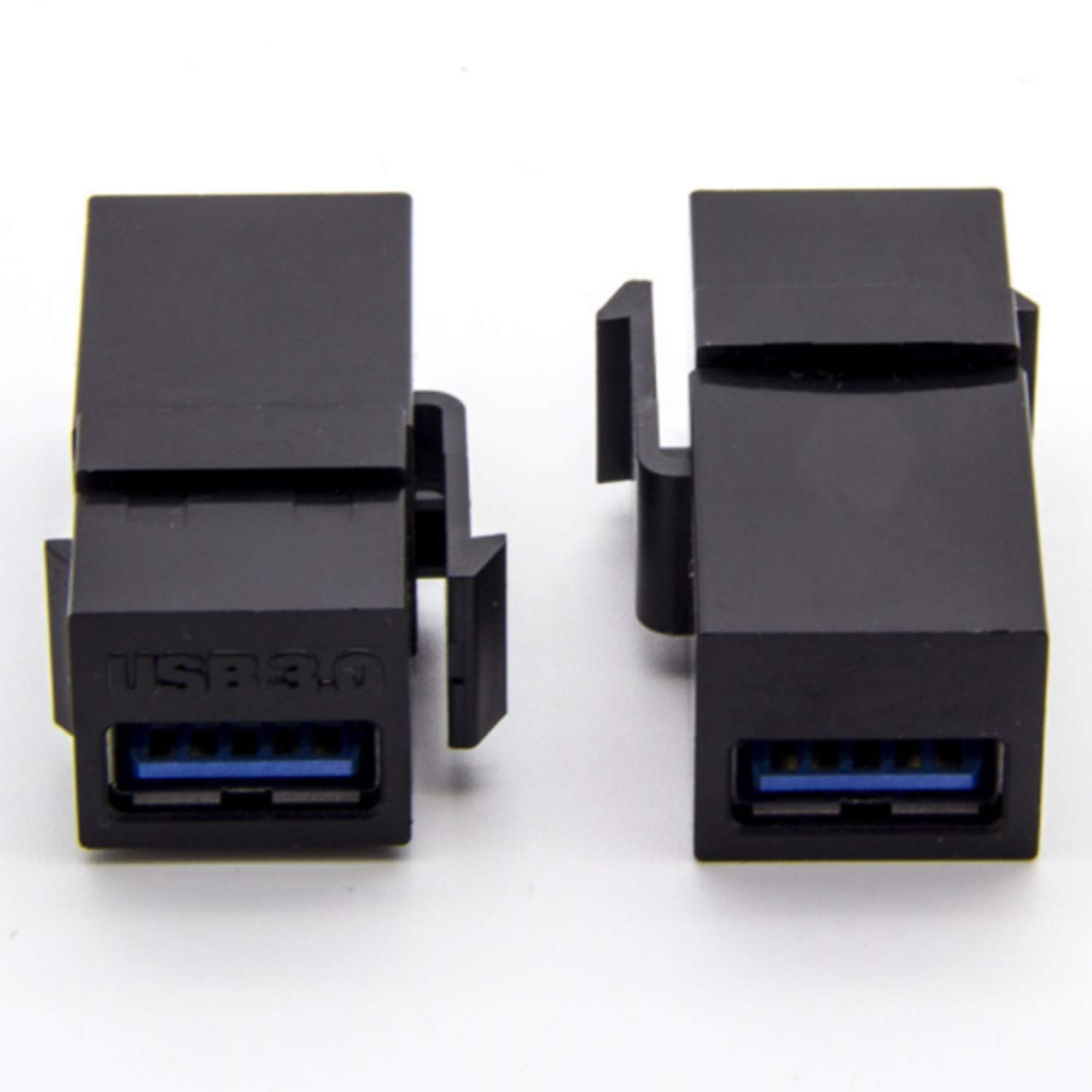 Ayecehi Usb 3.0 Keystone Jack Inserts (3 Pack) Female To Female Adapters Coupler Insert Snap In Connector Socket Adapter Port For Wall Plate Outlet Panel   Black