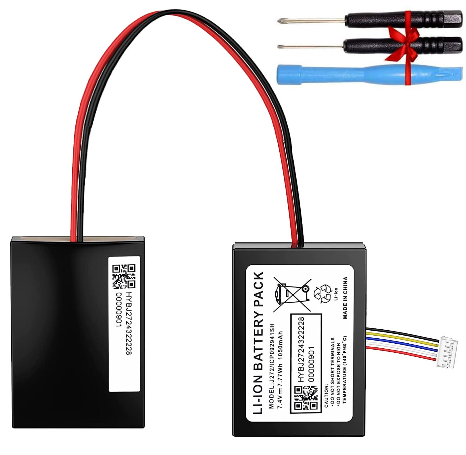 Hixon Replacement Battery For Beats Pill 2.0,Specially Designed 7.4V 1050Mah Li Ion Battery, Built In Intelligent Ic, Fits J272/