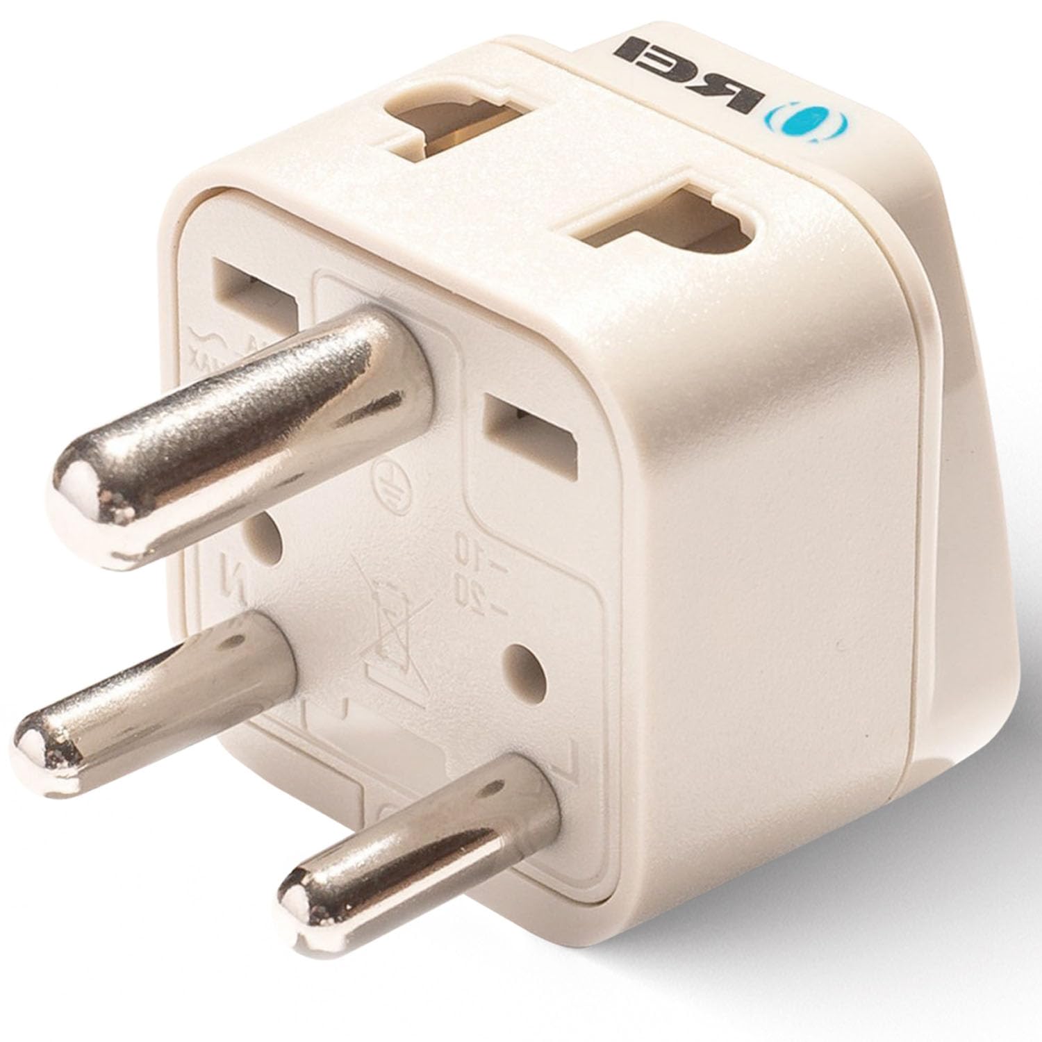 Orei Usa To India Plug Adapter   Type D Plug Adapter   2 In 1   Ce Certified   Rohs Compliant   Beige (Db 10)