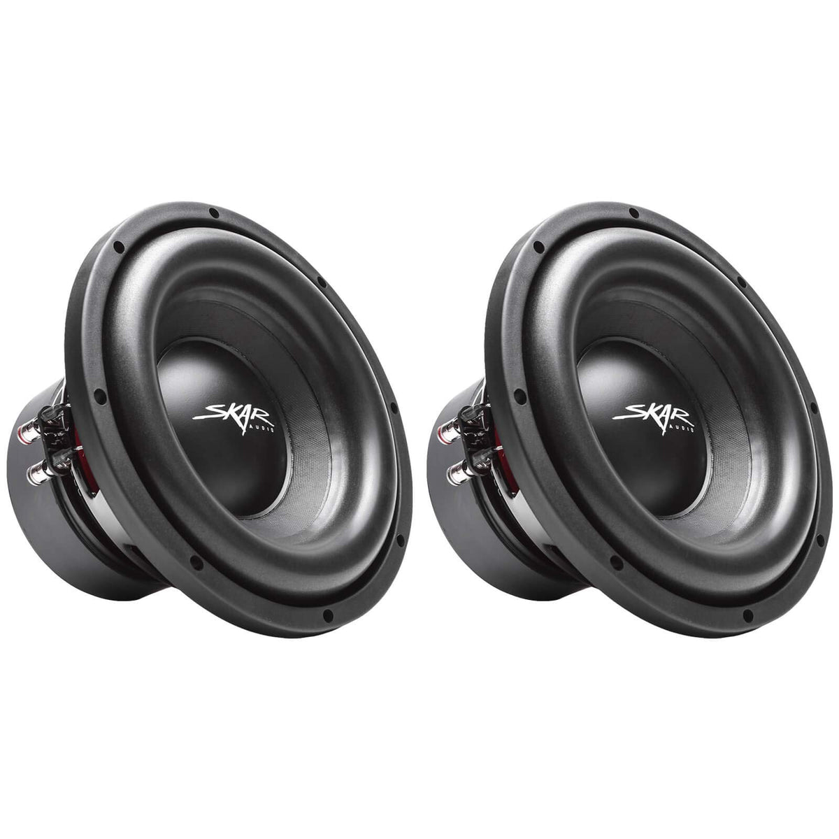 (2) Skar Audio Sdr 10 D4 10'' 1200W Max Power Dual 4 Ohm Car Subwoofers, Pair Of 2