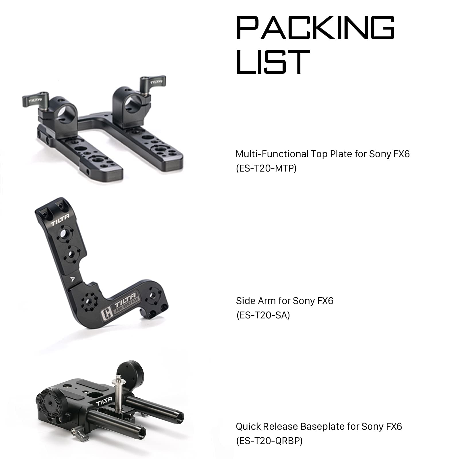 Tilta Camera Cage Compatible With Sony Fx6   Basic Kit (Without Battery Plate)