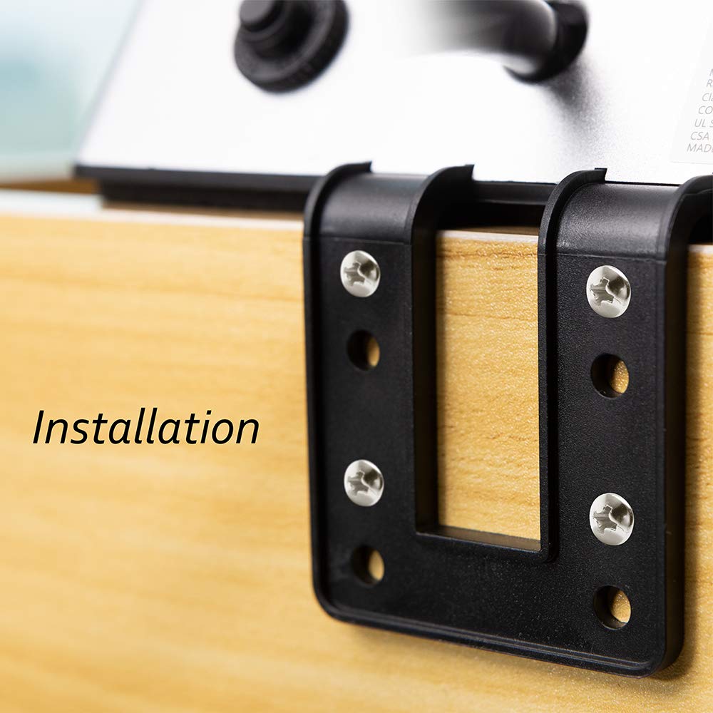 Emerising 2 Pack Desk Edge Mount Power Strips With 4 Usb Ports & 3 Ac Power Outlets For Home And Office Desktop Charging Bucket