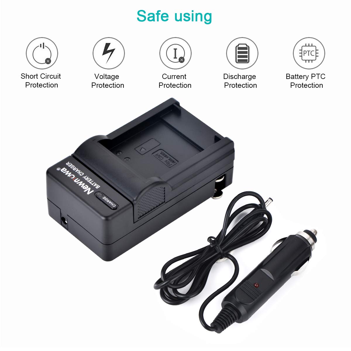 Newmowa NB 8L Replacement Battery (2 Pack) and Charger Kit for NB 8L,CB 2LA and PowerShot A2200, A3000 is, A3100 is, A3200 is, A3300 is