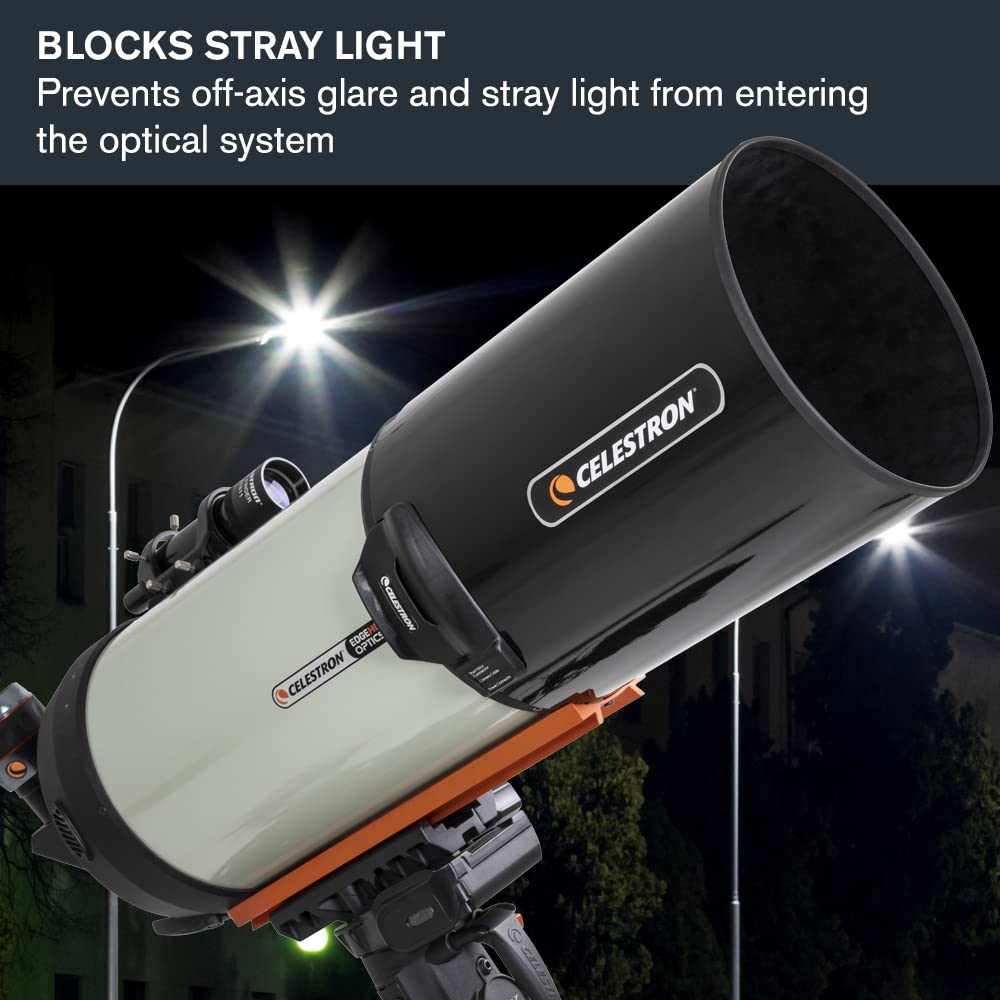 Celestron   Aluminum Telescope Dew Shield With Cover Cap   Fits 9.25    Schmidt Cassegrain And Edgehd Telescopes