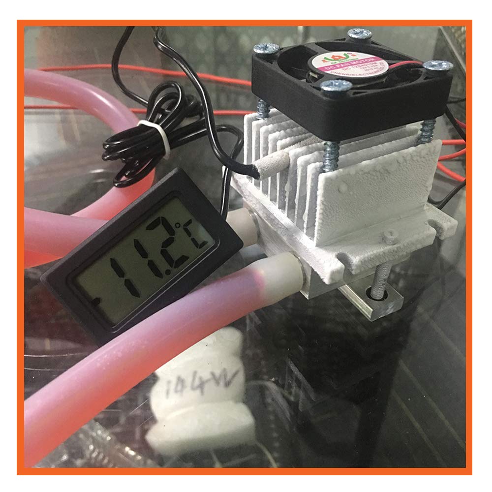 Koobook 1Set 12V Thermoelectric Peltier Cooler Refrigeration Cooling Fan System Heatsink Diy Kit