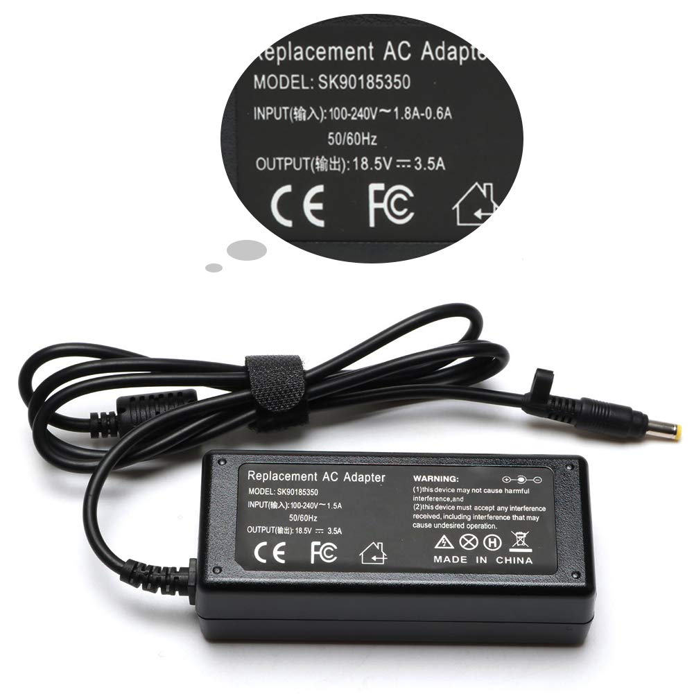 65W Adapter Charger For Hp Pavilion Dv6000 Dv6500 Dv6700 Dv1000 Dv2000 Dv4000 Dv5000 Dv8000 Dv9000 Dv9500, Hp Compaq Presario C300 C500 C700 A900 F700, Hp Spare 9155068 393954001 Power Cord 18.5V 3.5A
