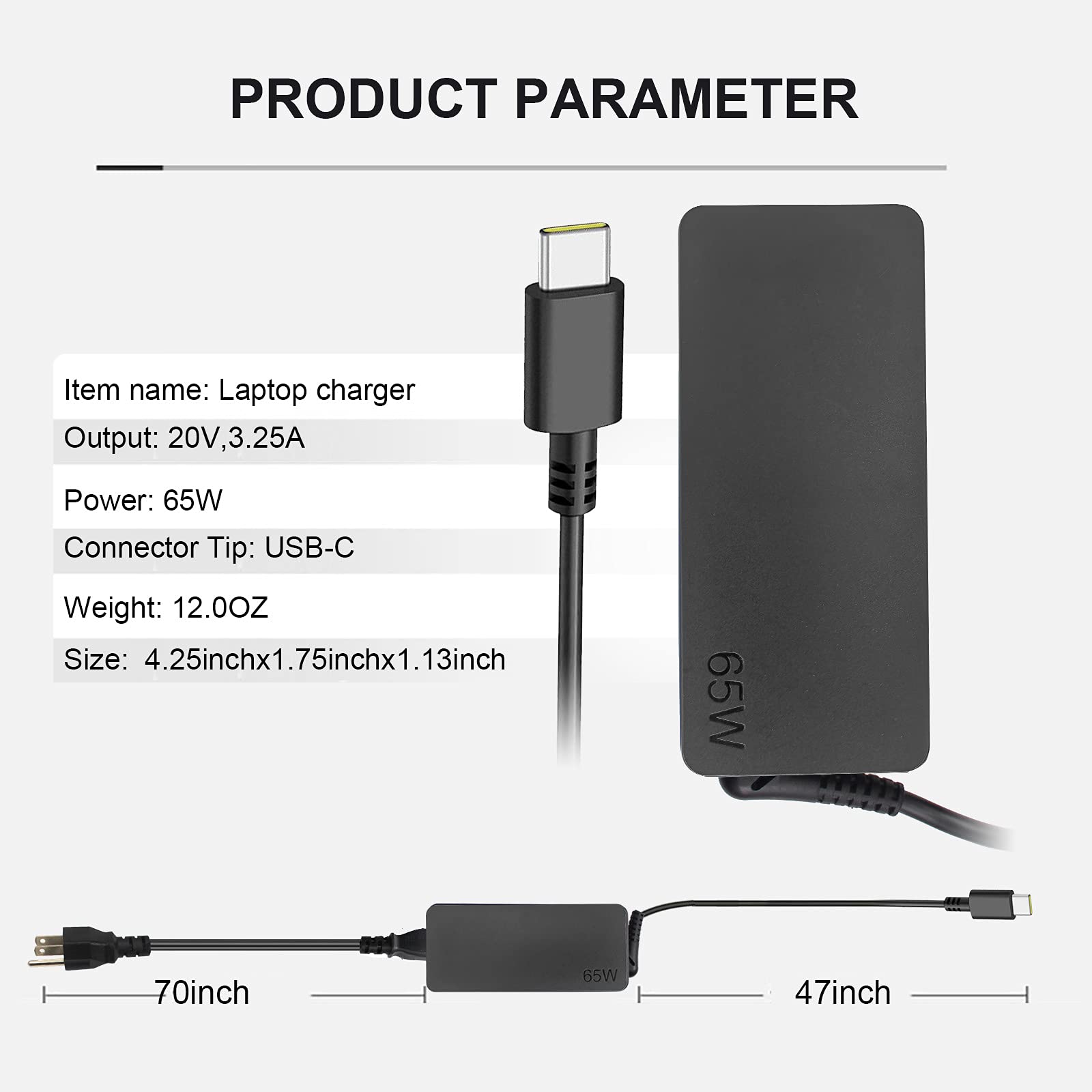 65W Usb C Charger For Lenovo Thinkpad/Chromebook/Yoga,Thinkpad T480 T490 T580 X270 X280 X380 X390 E480 E580 E590 Adlx65Ydc2A Len