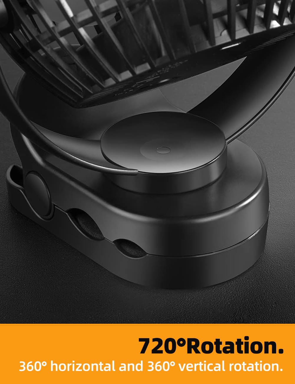 Vanprt 6'' Portable Hanging Rv Tent Fan With Remote Control,10000Mah Battery Camping Fan With Led Light And Timer, 40 Hours Work