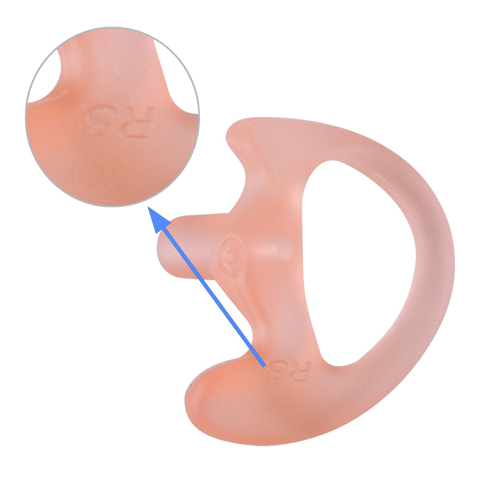 Keyblu Universal Replacement Soft Silicone Open Ear Insert Earmould For Two Way Radio Earmold Coil Tube Audio Kits Uv 5R Uv B6 Bf 888S Uv B5 (Carnation, 5 Pair Small)