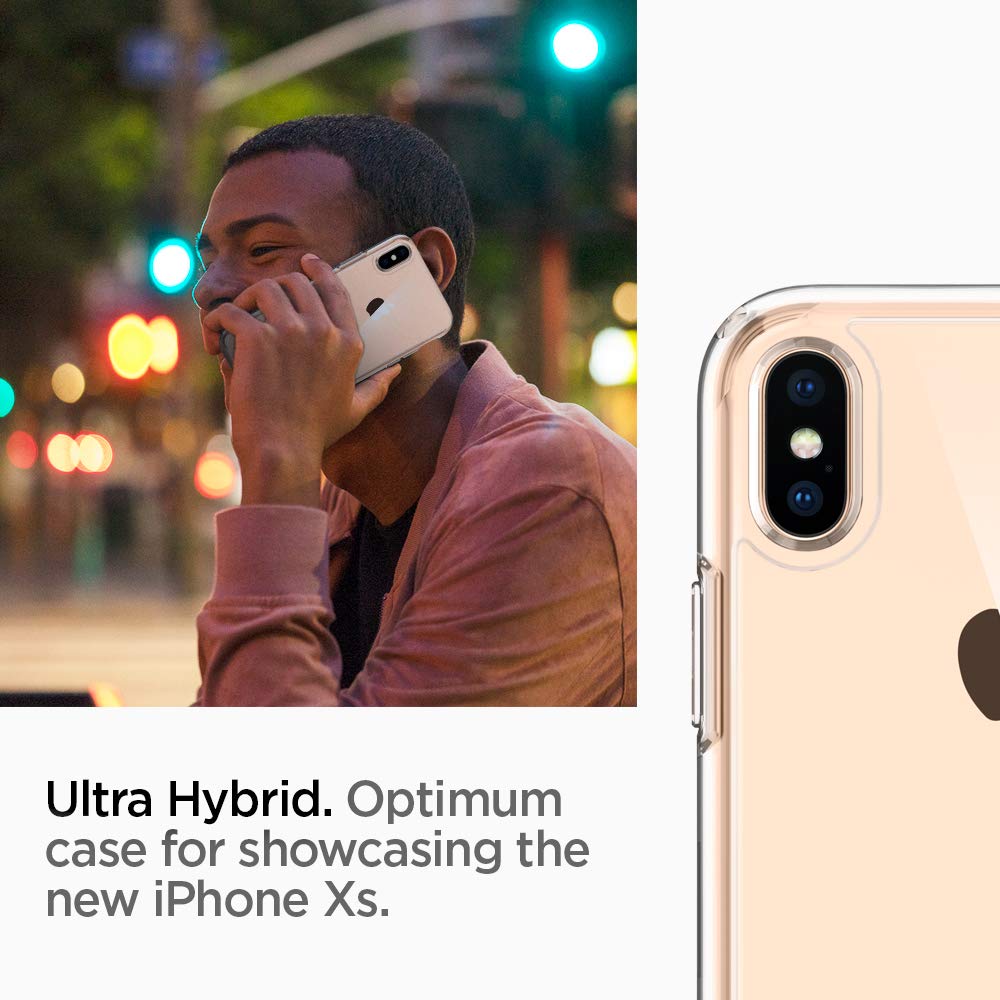 Spigen Ultra Hybrid Designed For Iphone Xs Case (2018) / Designed For Iphone X Case (2017)   Crystal Clear