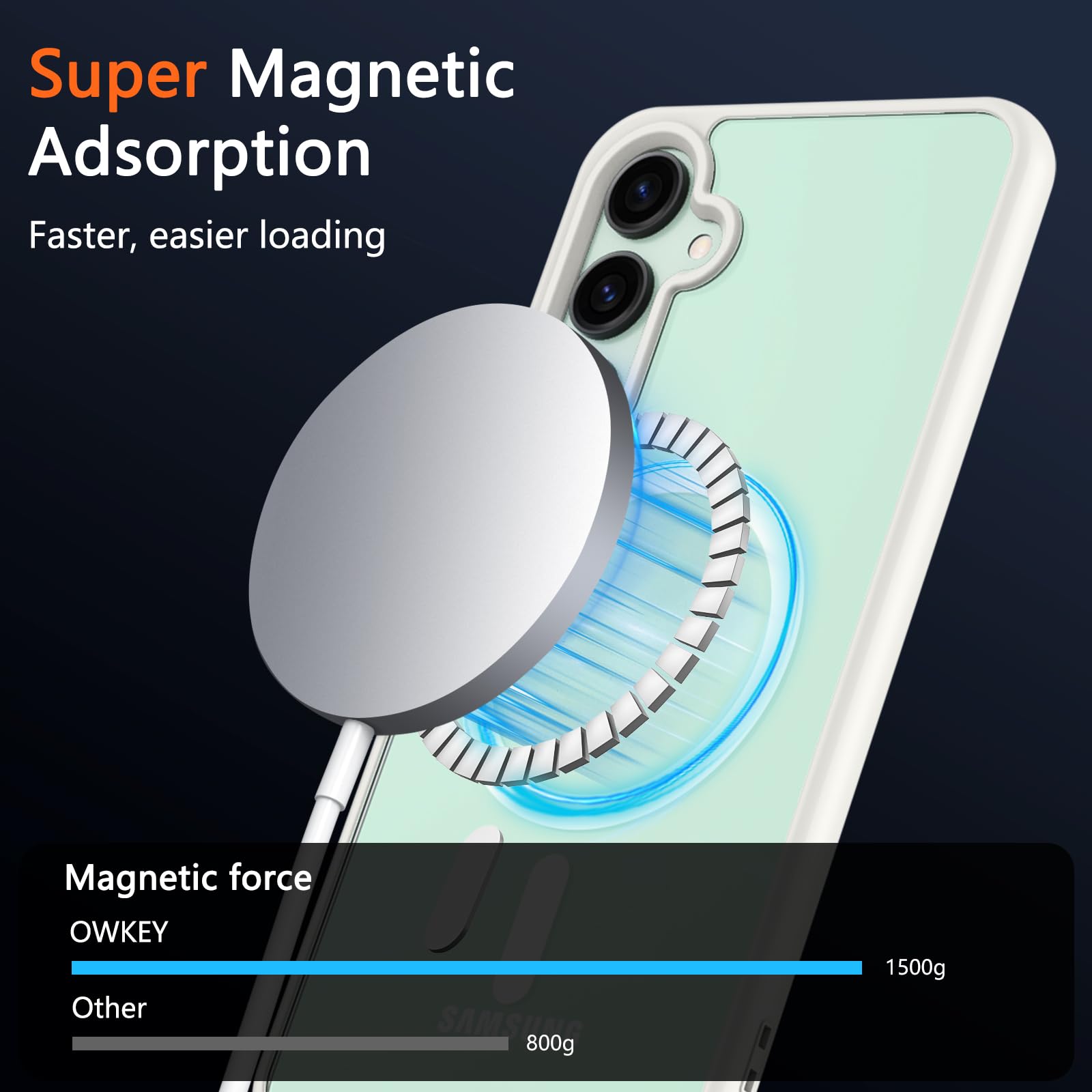 For Samsung Galaxy S23 Fe Case 6.4'',Magnetic Galaxy S23 Fe Case For Magsafe With Screen Protector [Military Grade Protection] S