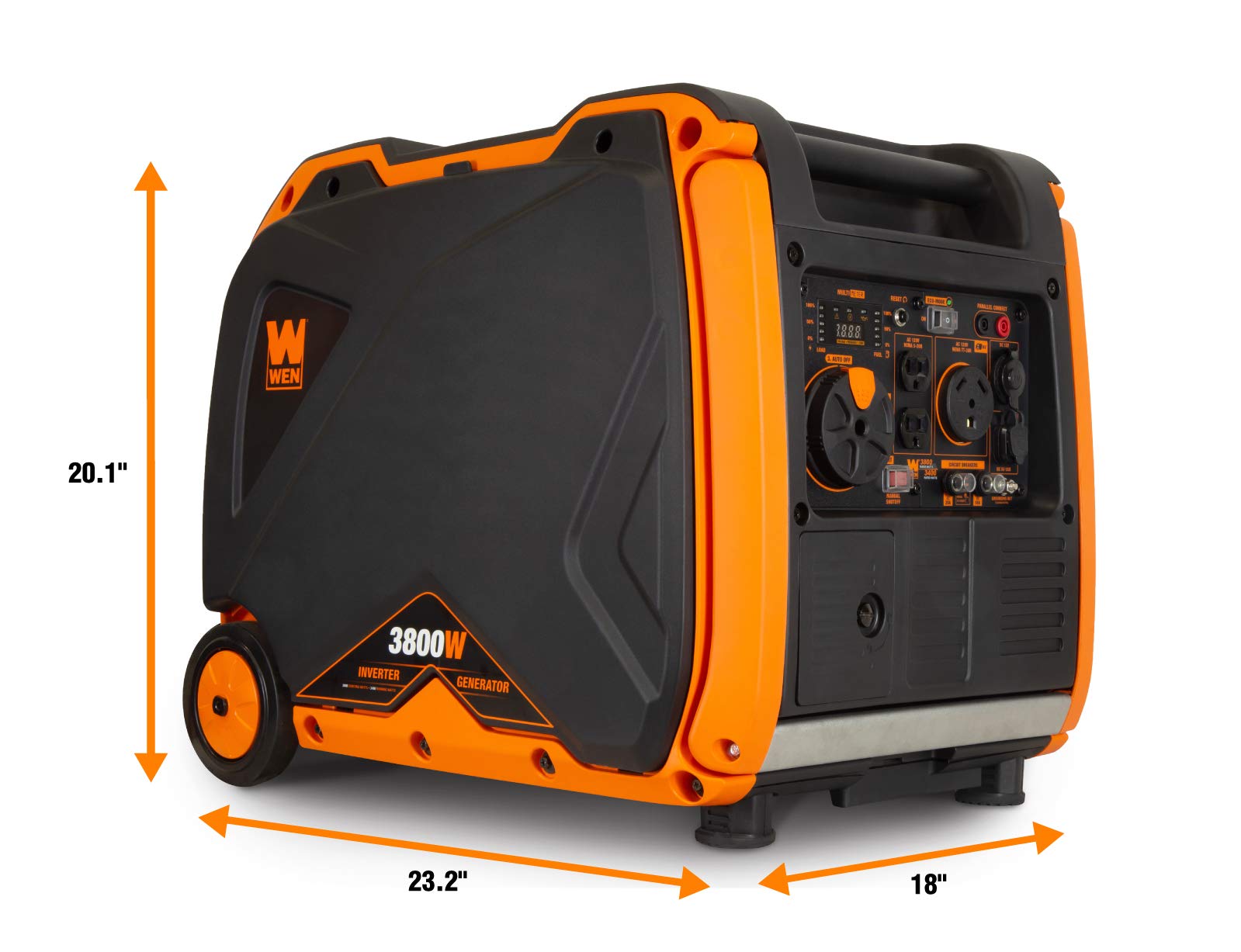 Wen 3800 Watt Inverter Generator, Electric Start, Rv Ready, Portable And Super Quiet With Fuel Shut Off (56380I)