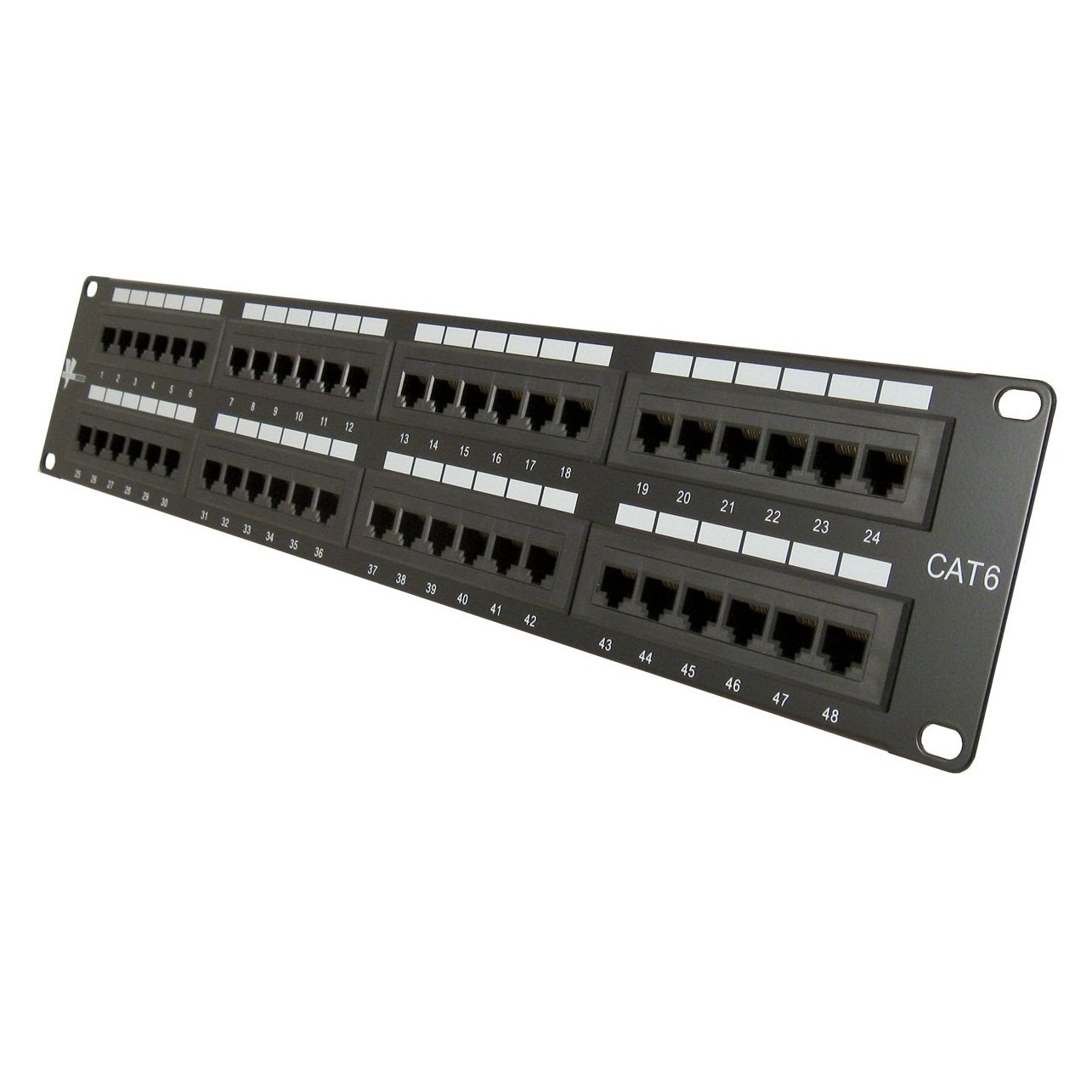 Vertical Cable Cat6 48 Port 19'' Horizontal Rackmount 2U Patch Panel