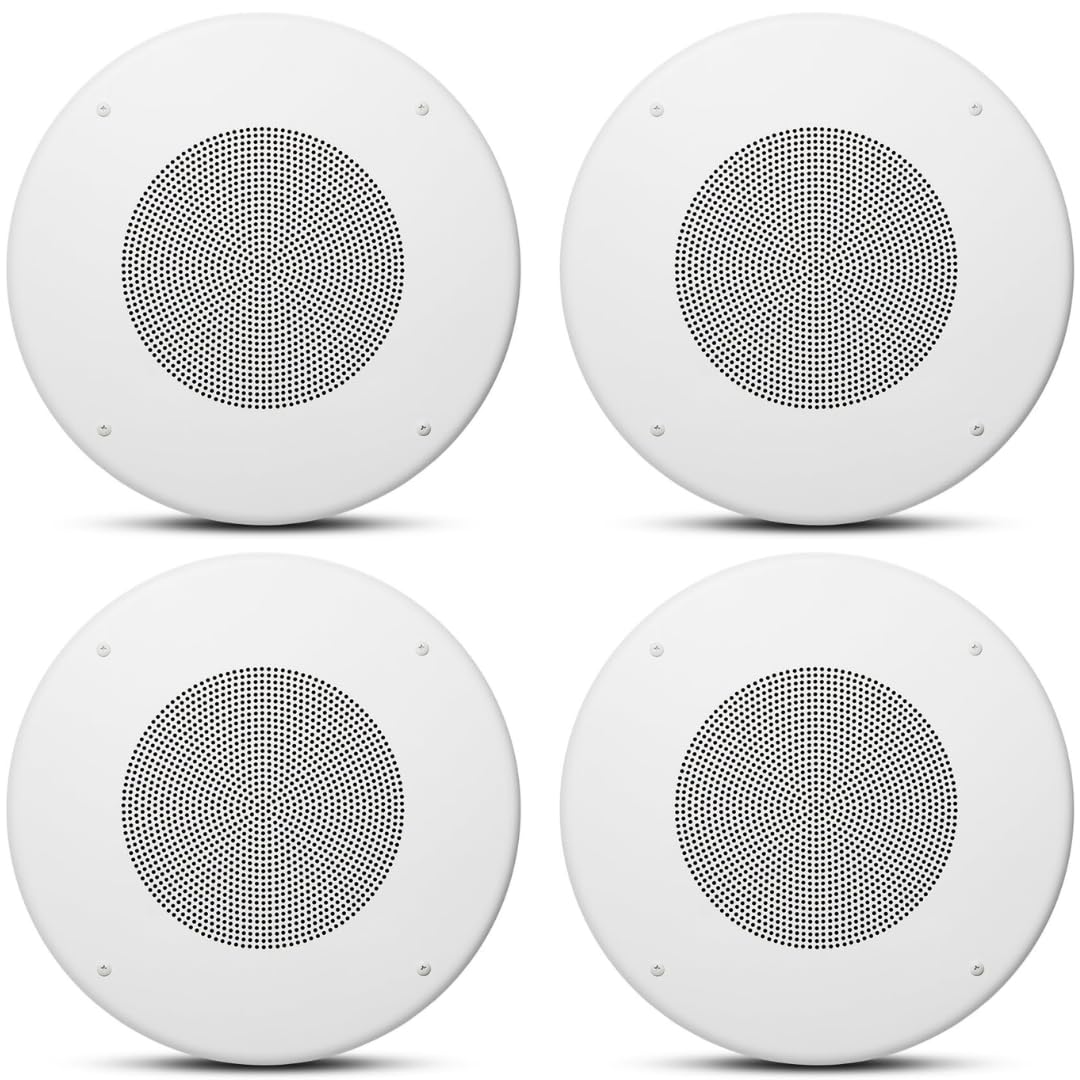 JBL Professional CSS8008 8 Commercial Series Ceiling Speakers Bundle (4-Pack) - High Sensitivity, Multi-Tap Transformer, 120 Cov
