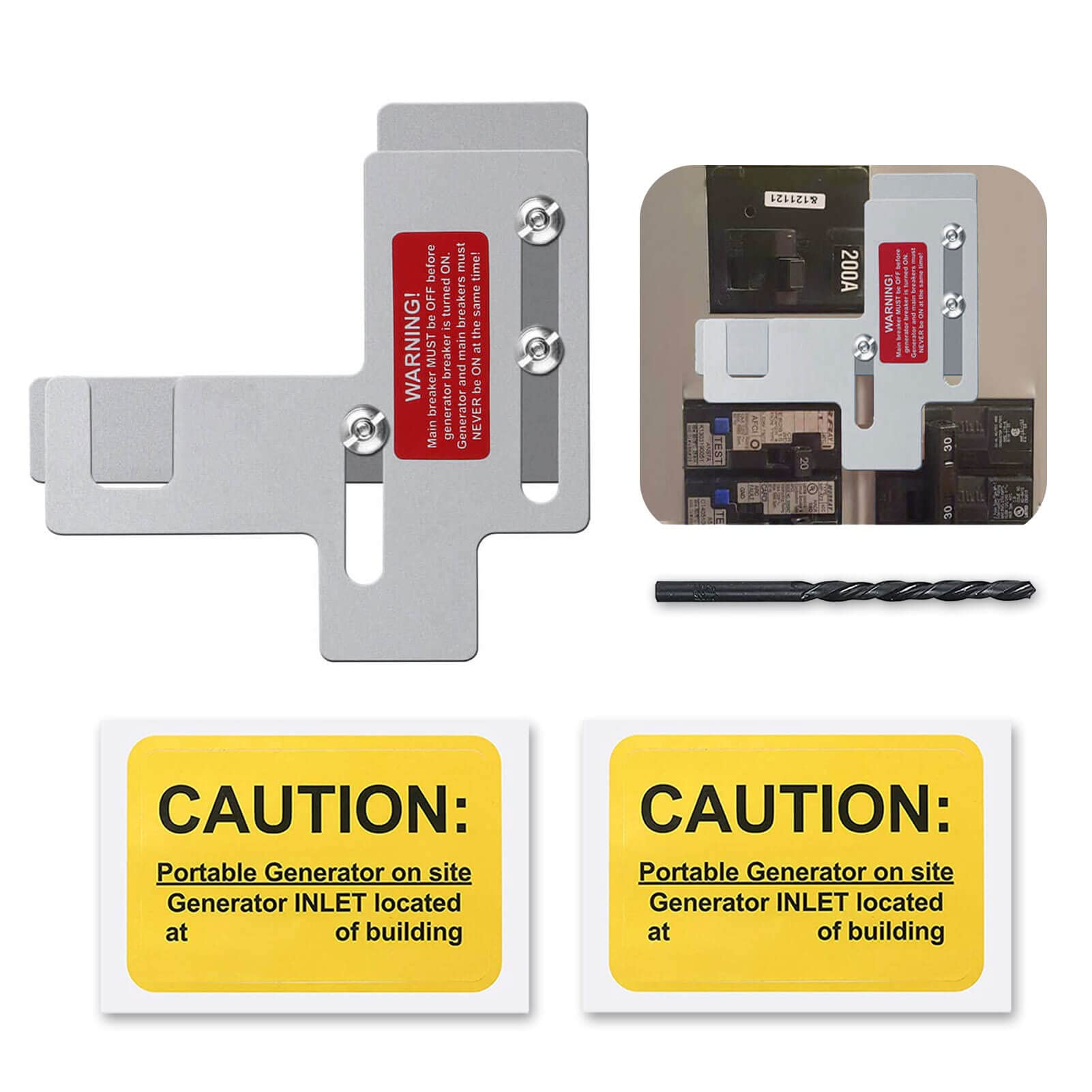 Gencap Generator Interlock Kit Compatible With Murray Or Siemens 150 Amp Or 200 Amp Panels, For Safe Usage Of Portable Power Dur
