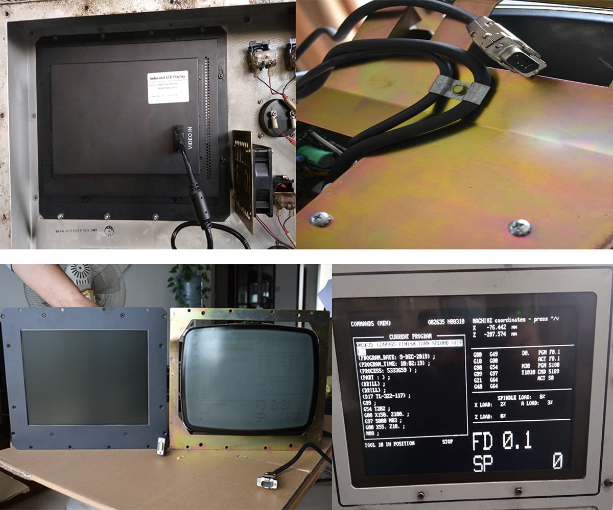 Dejun 12.1'' Lcd Screen Monitors For Haas Vf System 93 5220C 93 5222 93 5222A 28Hm Nm4 9 Pin Crt Monitors