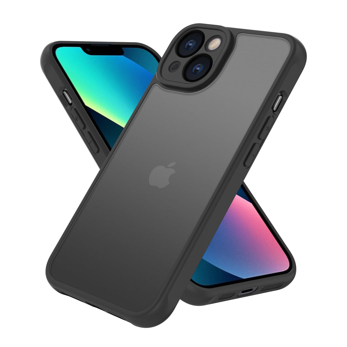 Pinlisheng Matte Case For Iphone 13 Case,Shockproof Protective Hard Back Slim Phone Case,Frosted Translucent Back Phone Cover, A