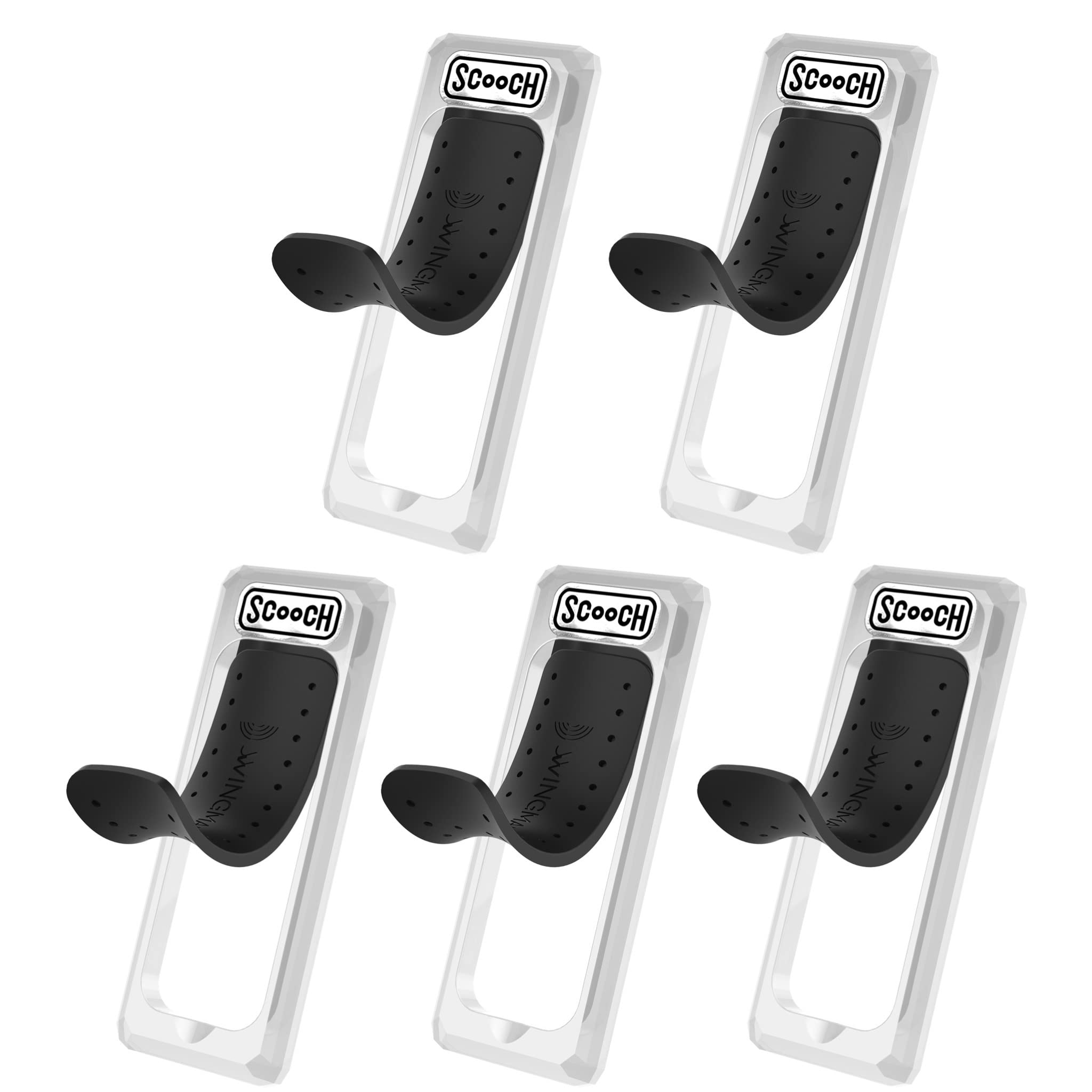 Scooch Wingback [5 Pack] Pop Up Phone Grip, Stand, And Car Mount For Smartphones [Two Way Stand] Compatible With Any Smartphone