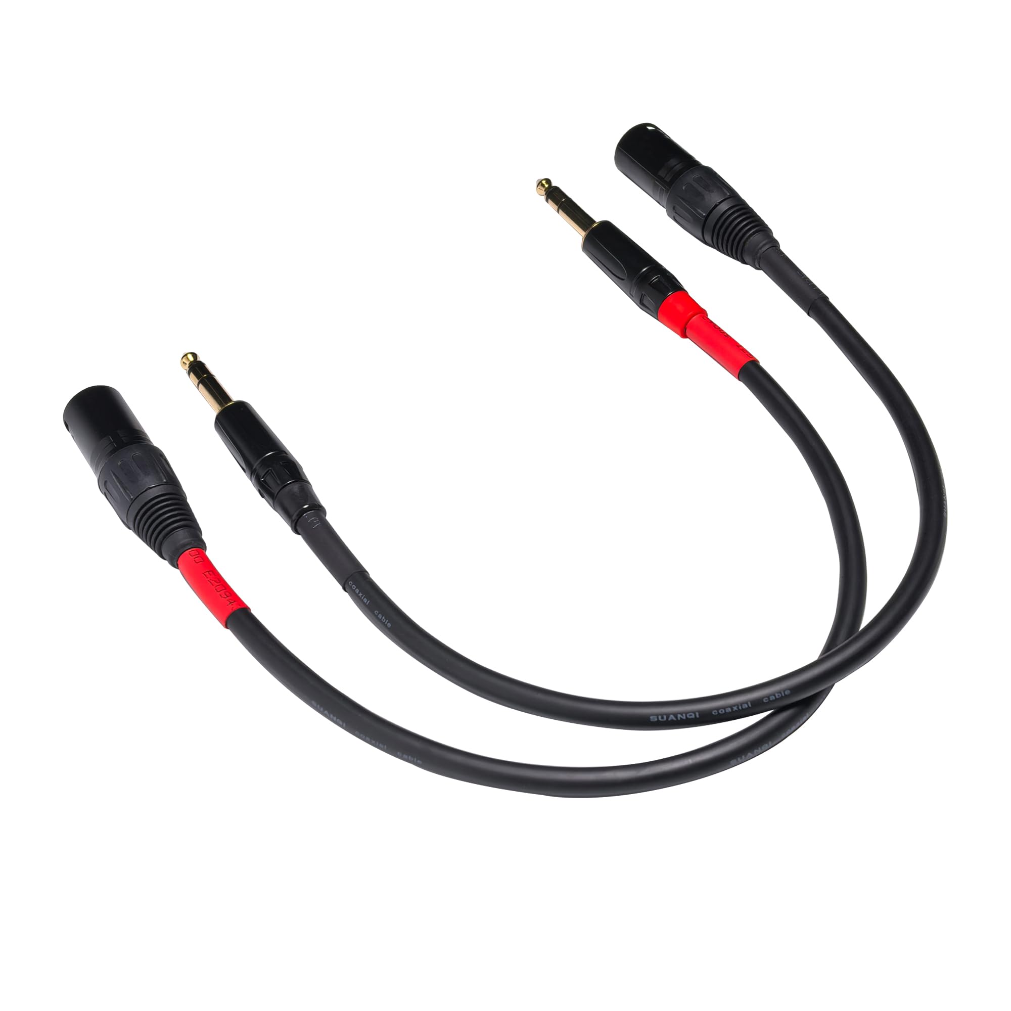 Suanqi 024 1/4 Inch Trs To Xlr Male Cable, Balanced 6.35Mm Trs Plug To 3 Pin Xlr Male, Quarter Inch Trs Male To Xlr Male Microph