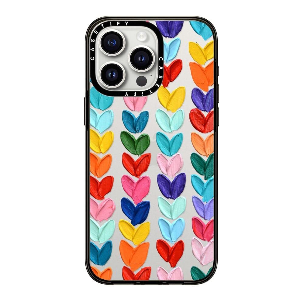 Casetify Compact Iphone 15 Pro Max Case [2X Military Grade Drop Tested / 4Ft Drop Protection]   Cute Prints   Clear Polka Daub H