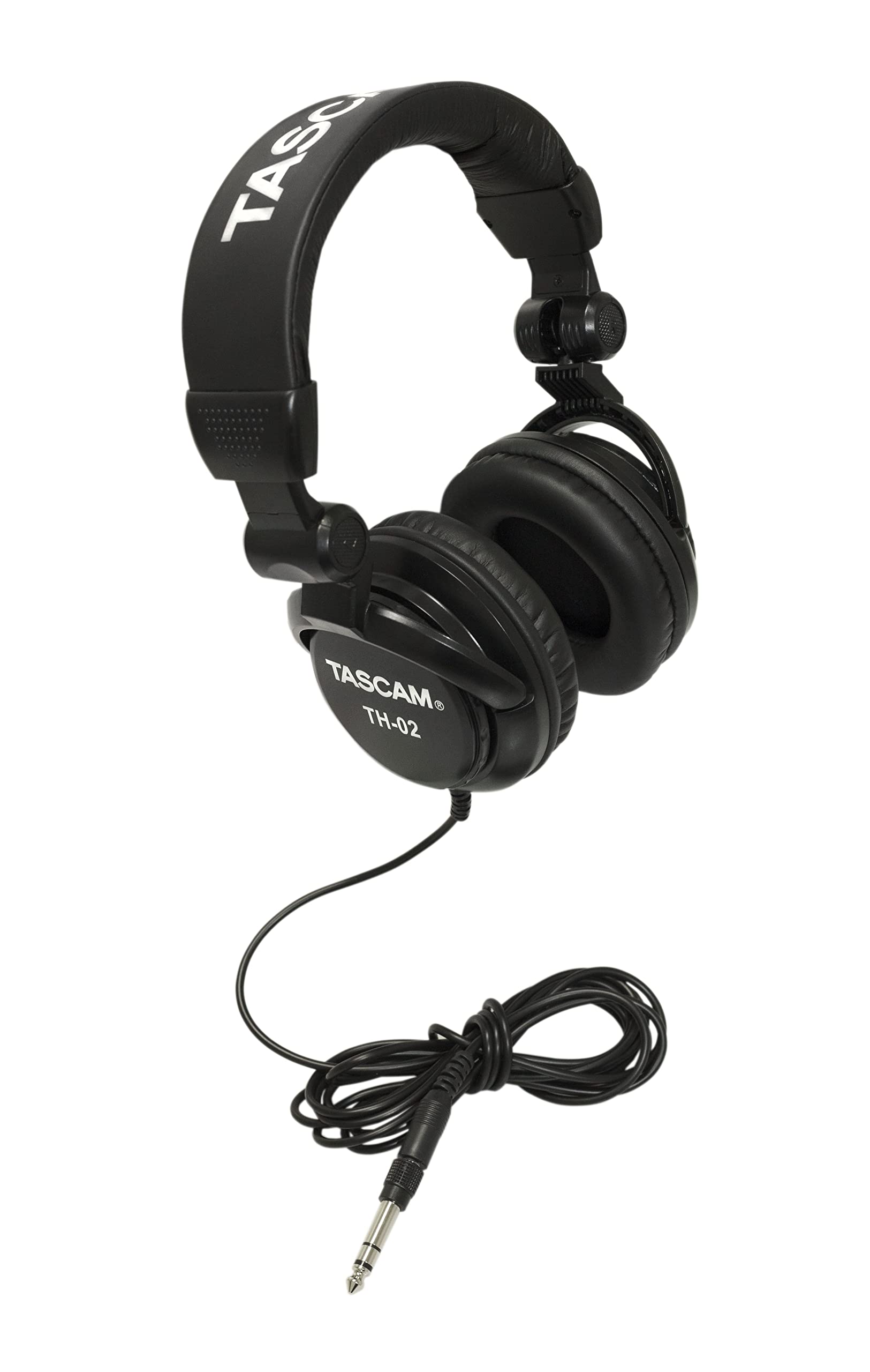 Tascam Th 02 B Professional Studio Monitor Headphones, Wired, Over Ear   For Recording, Podcast, Dj, Music And Guitar, With 1/4