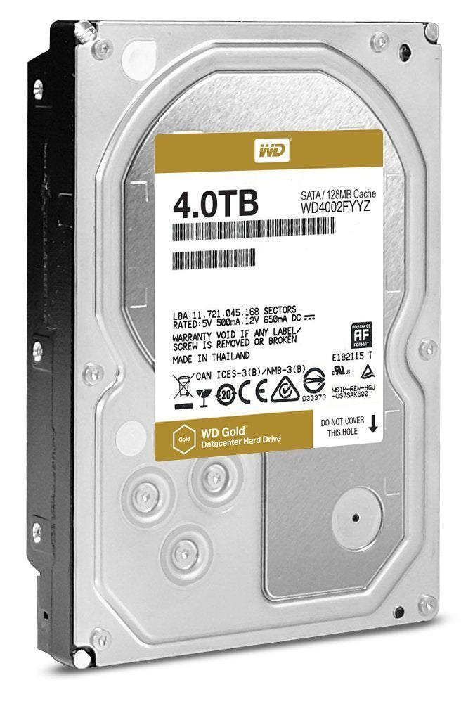 WD Gold 4TB Enterprise Class Hard Disk Drive - 7200 RPM Class SATA 6 Gb/s 128MB Cache 3.5 Inch - WD4002FYYZ