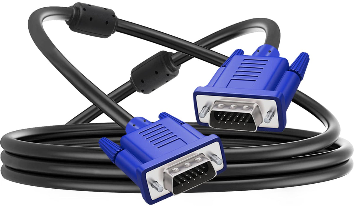 Pasow Vga To Vga Monitor Cable Hd15 Male To Male For Tv Computer Projector (10 Feet)