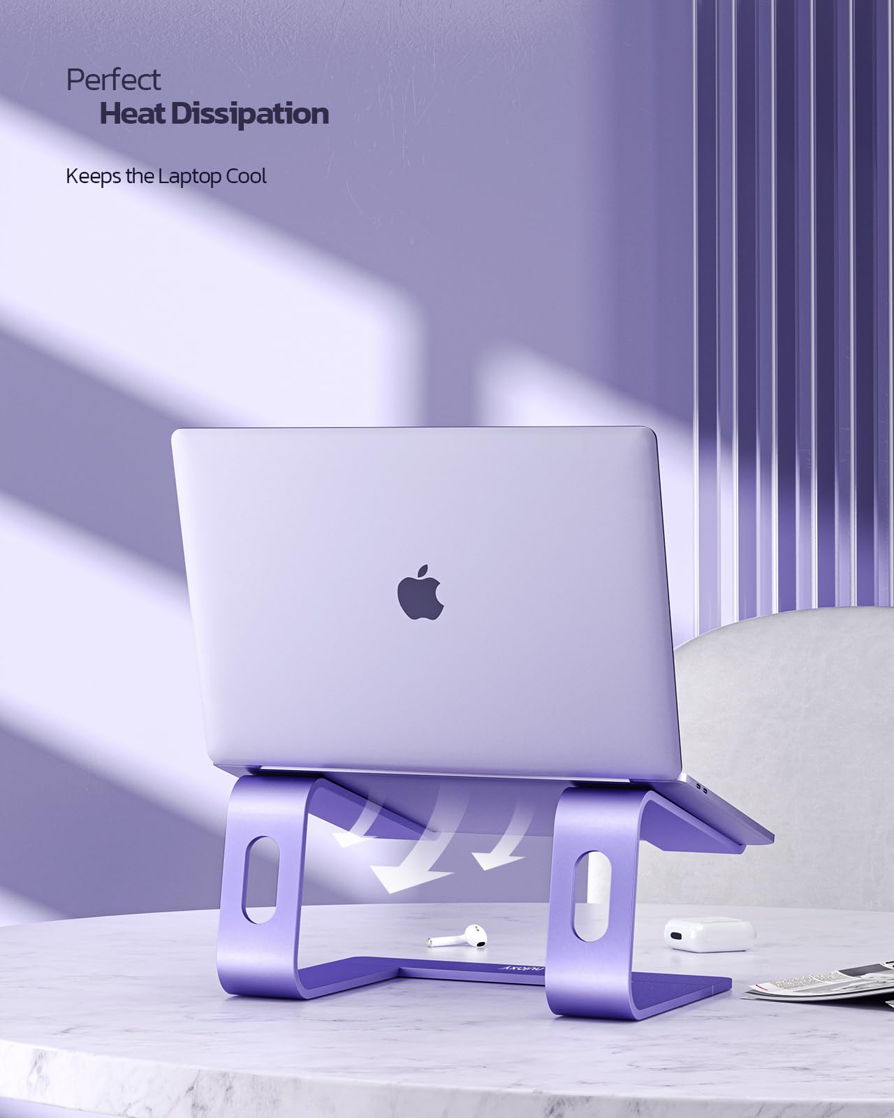 Nulaxy Laptop Stand, Ergonomic Aluminum Laptop Computer Stand, Detachable Laptop Stand Riser Notbook Hold Stand Compatible With