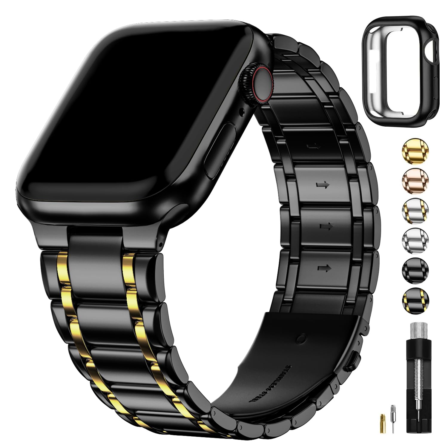 Fullmosa Compatible Apple Watch Band 46Mm 45Mm 44Mm 42Mm 49Mm 41Mm 40Mm 38Mm,Iwatch Band With Case For Apple Watch Ultra Series