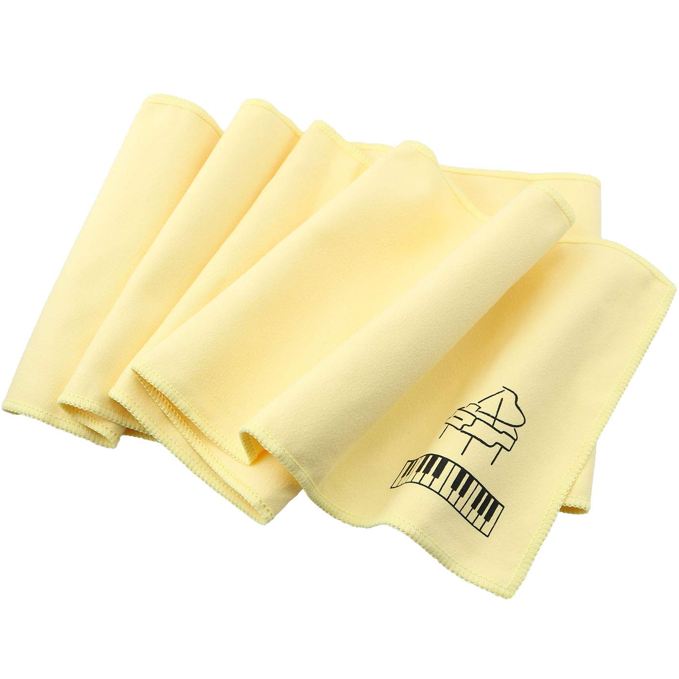 Ruiwaer Yellow Piano Key Cover Keyboard Dust Proof Flannel Cloth For 88 Keys Electronic Keyboard, Digital Piano, Yamaha, Casio,