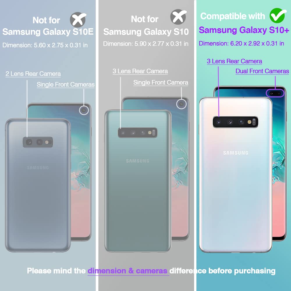 KIOMY Samsung Galaxy S10 Plus Phone Case Shockproof TPU Purple Blue Gradient