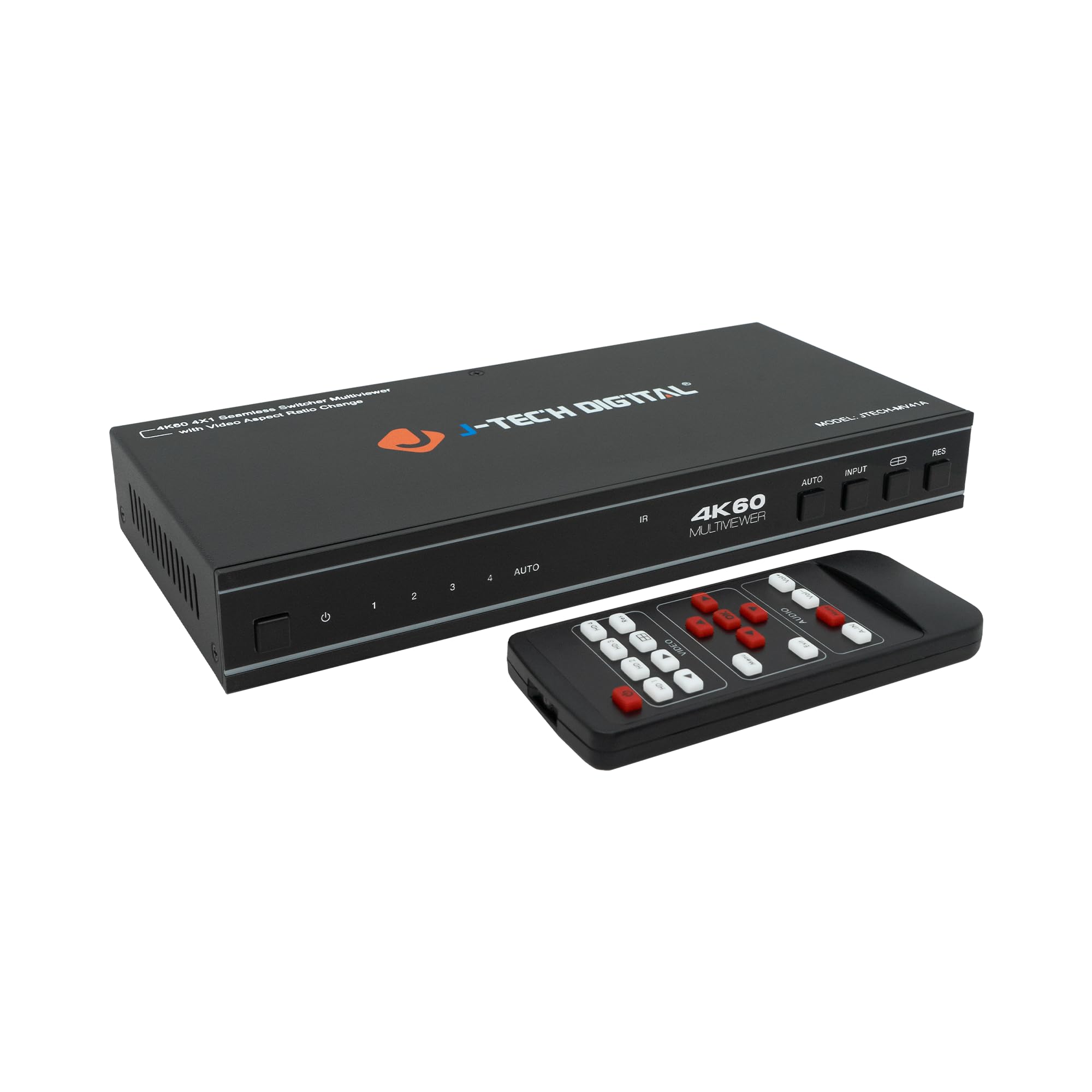 4X1 Hdmi Multi Viewer & Seamless Switcher 4K 60Hz | 4 In 1 Out W/ 8 Display Modes, Audio Extract, Aspect Ratio Change, Osd, Pip,