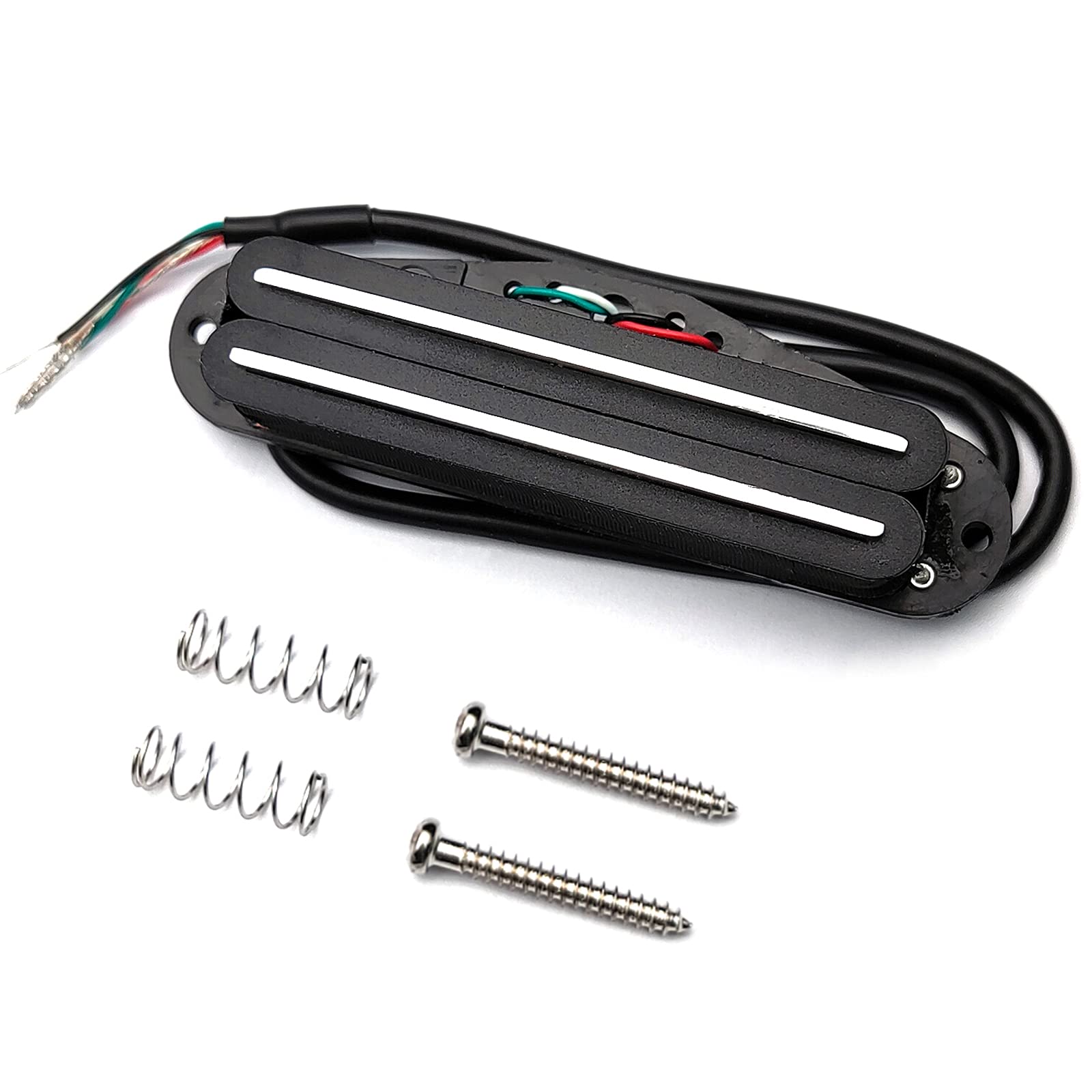 Saphue Dual Humbucker Single Coil Sized Guitar Humbucker Pickup Fit Fender Strat Squier Tele Electric Guitar (Black)