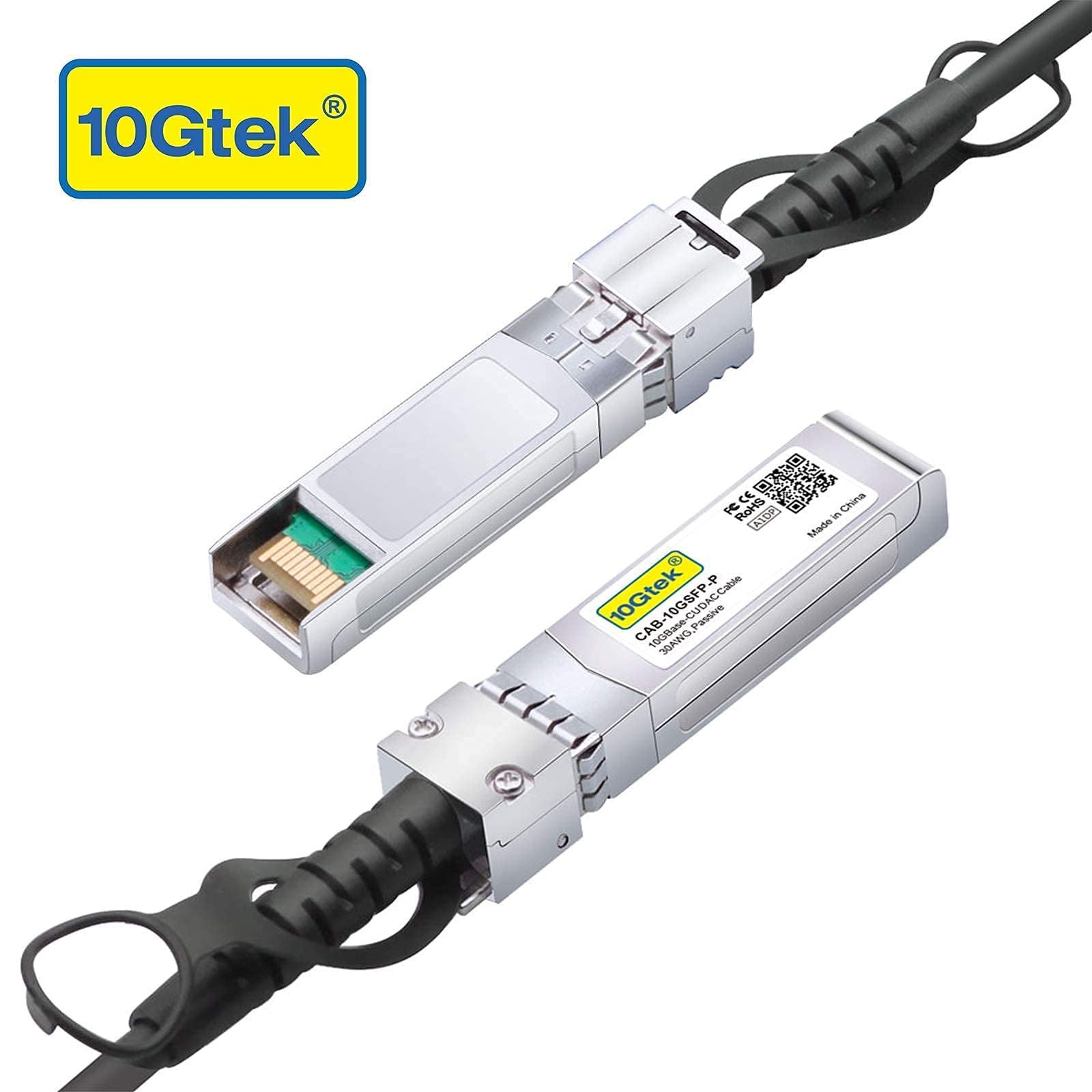 10Gtek# Sfp+ Dac Twinax Cable, Passive, Compatible With Ubiquiti Unifi Es 48/Es 16 Xg, 1 Meter(3.3Ft)