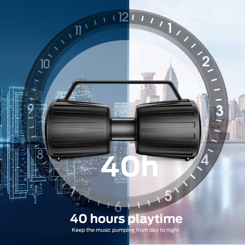 Monster Adventurer Force Bluetooth Speaker Ipx7 Waterproof Speaker 5.0 With Microphone Input, 80W Portable Bluetooth Speakers Wi