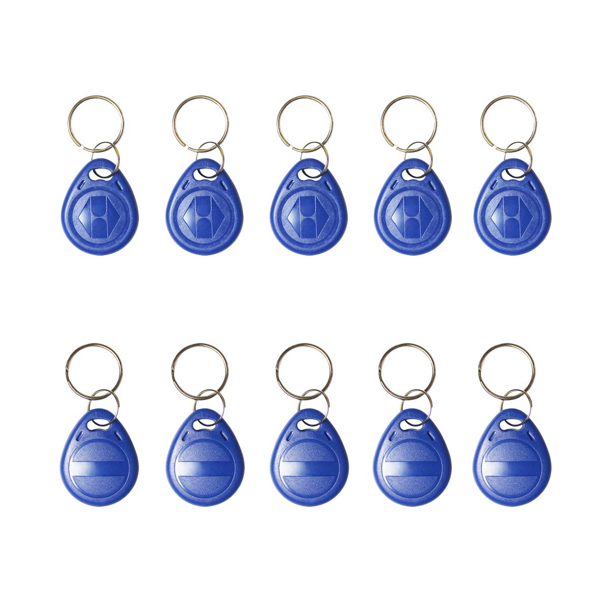 Etekjoy 10 Pcs Writable 125Khz Rfid Key Fob Proximity Id Card Token Tag Rewritable T5577 Universal