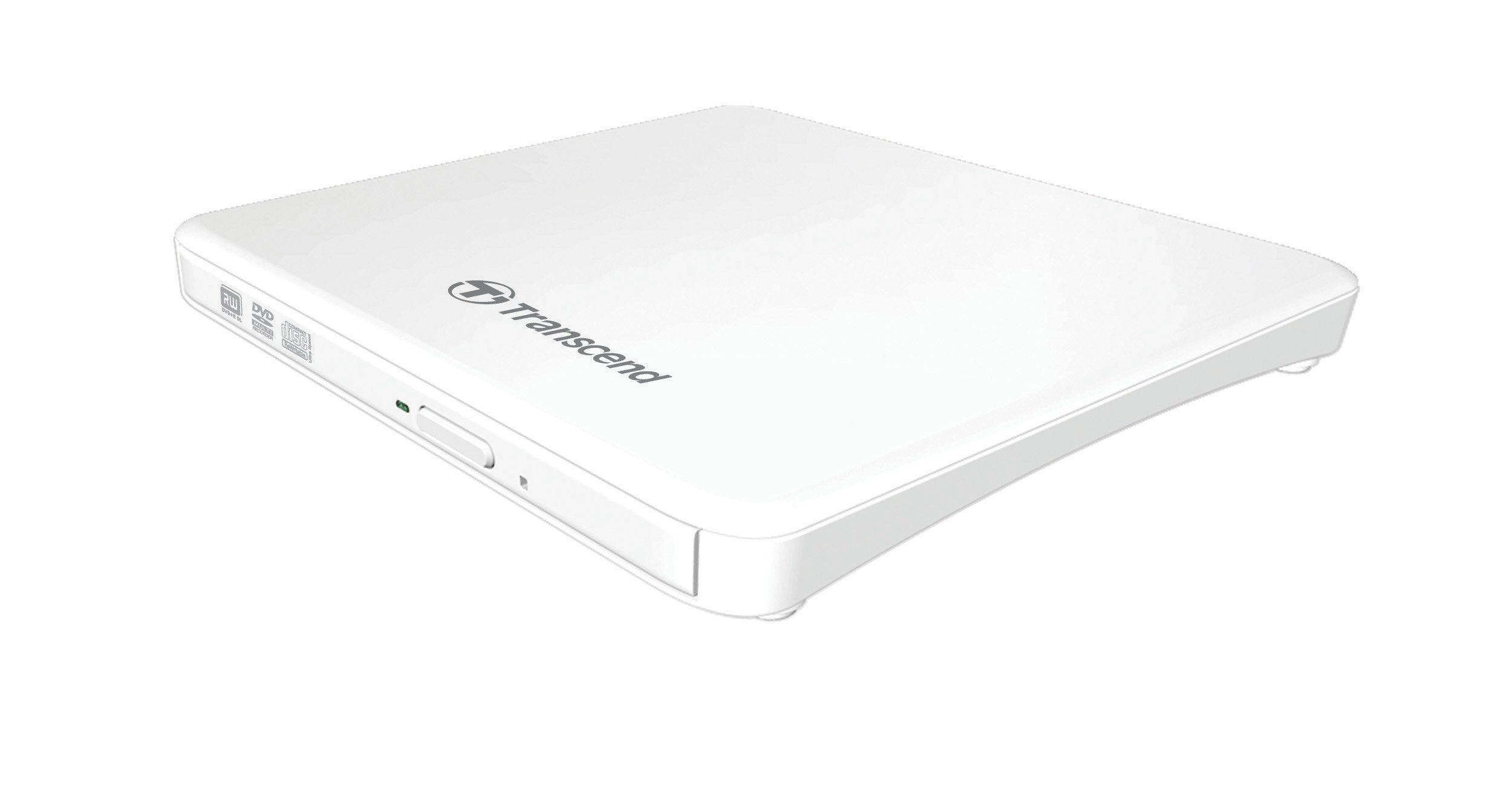 Transcend 8K Extra Slim Portable DVD Writer Optical Drive (TS8XDVDS W)